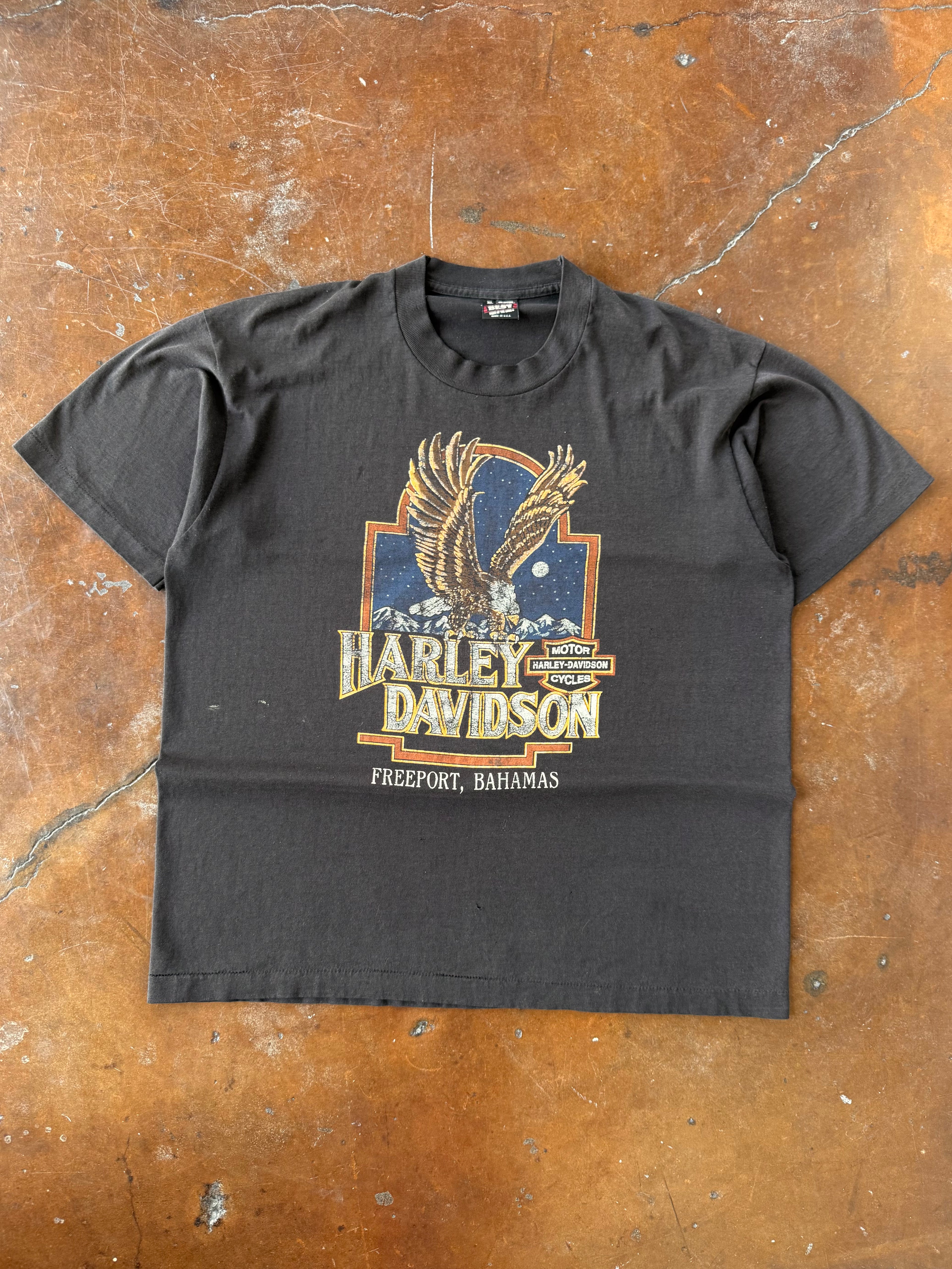90s Harley Davidson "eagle bahamas" biker shirt (XL)