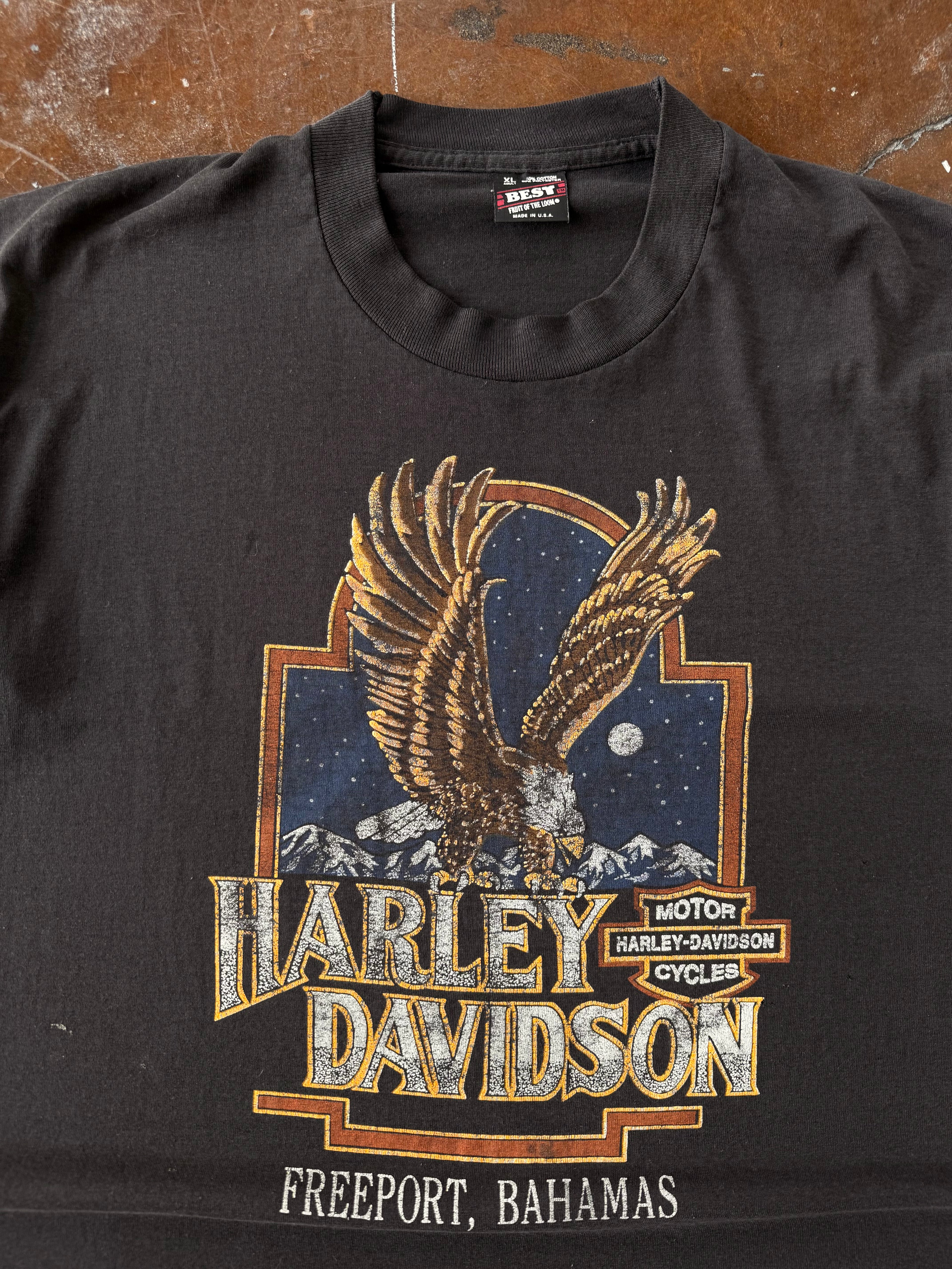 90s Harley Davidson "eagle bahamas" biker shirt (XL)