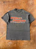 90s faded Harley Davidson "racing stripe" biker shirt (LARGE)