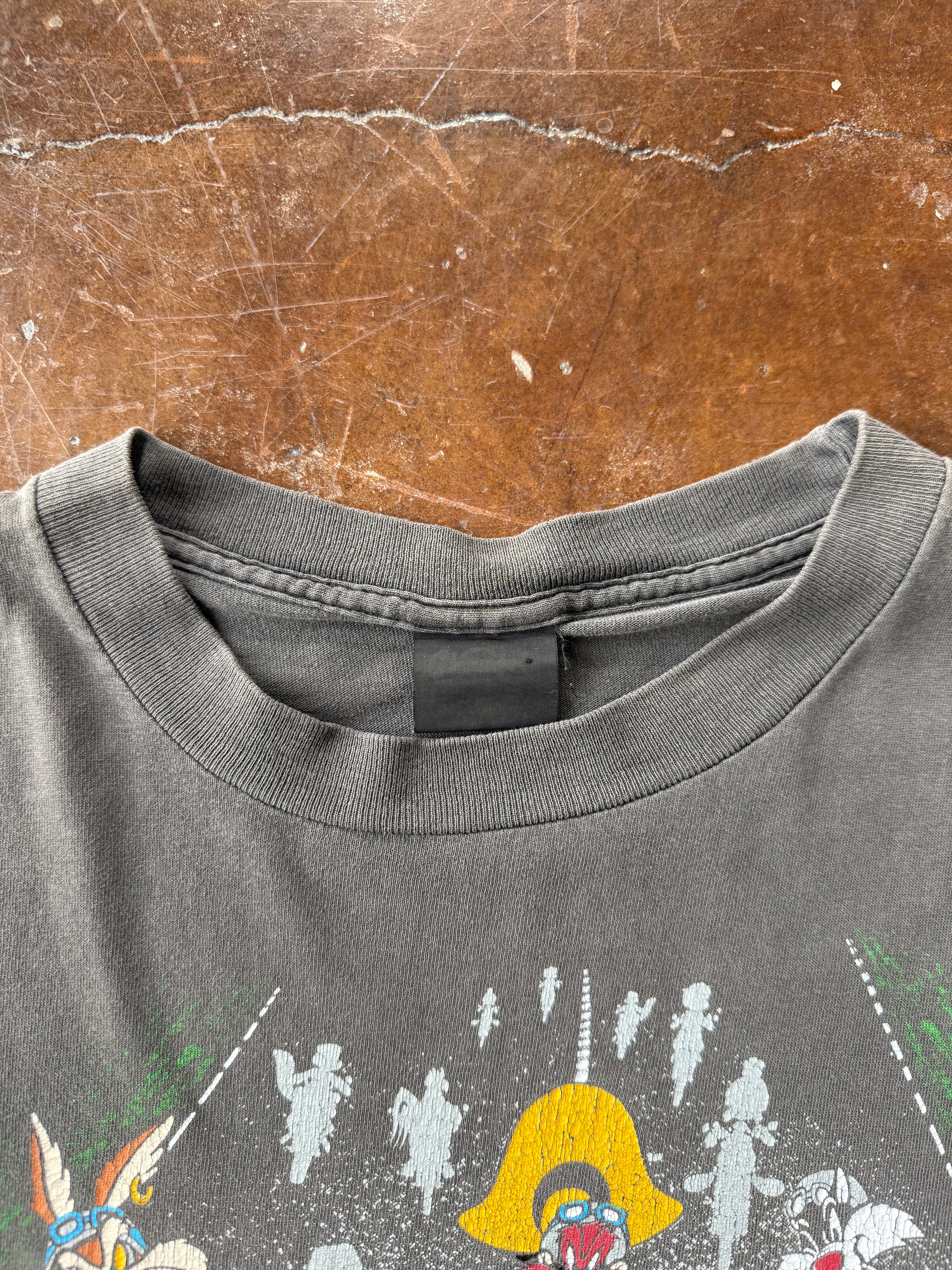 90s faded & distressed Harley Davidson "looney tunes" biker shirt (XL)