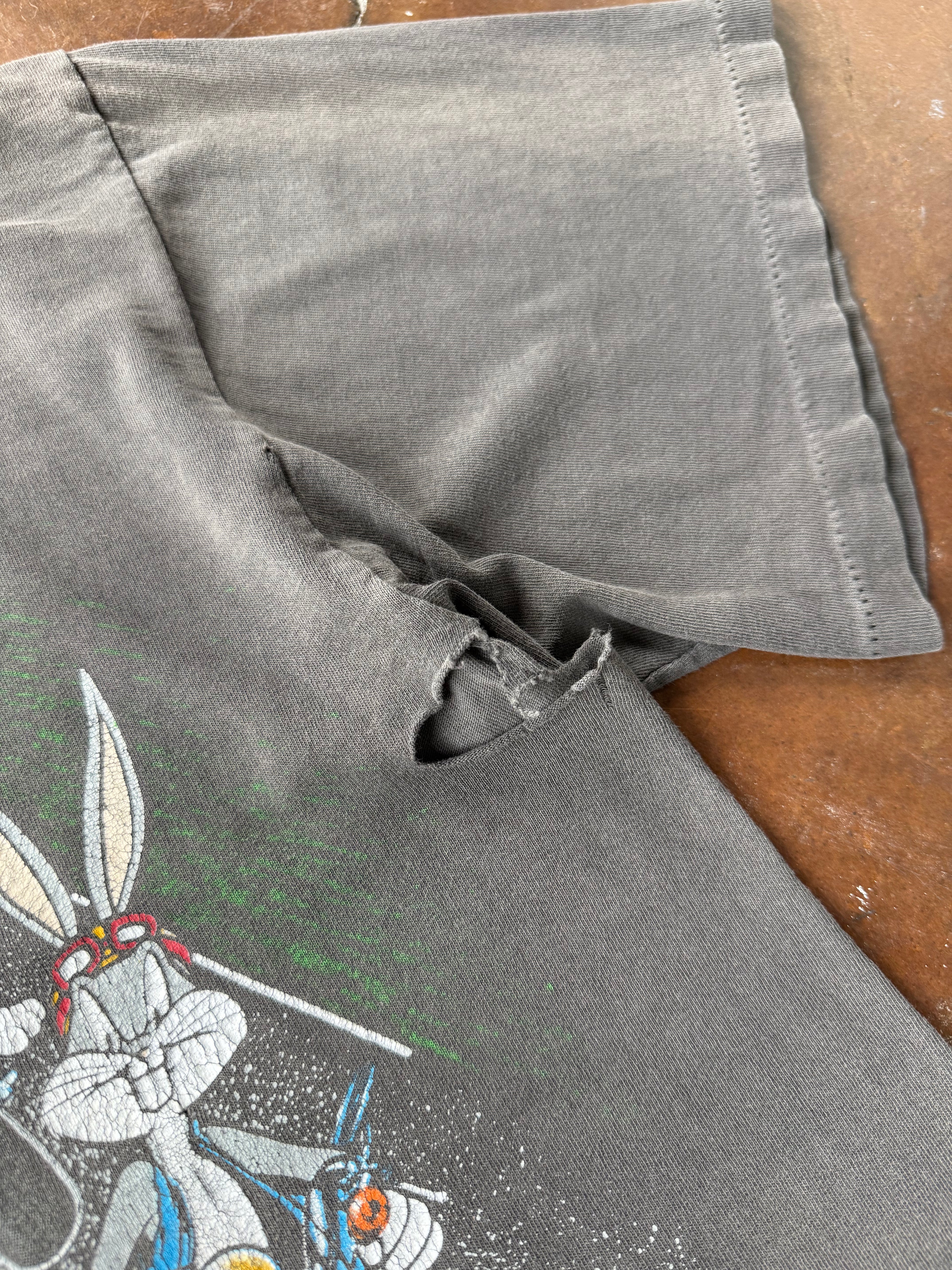 90s faded & distressed Harley Davidson "looney tunes" biker shirt (XL)