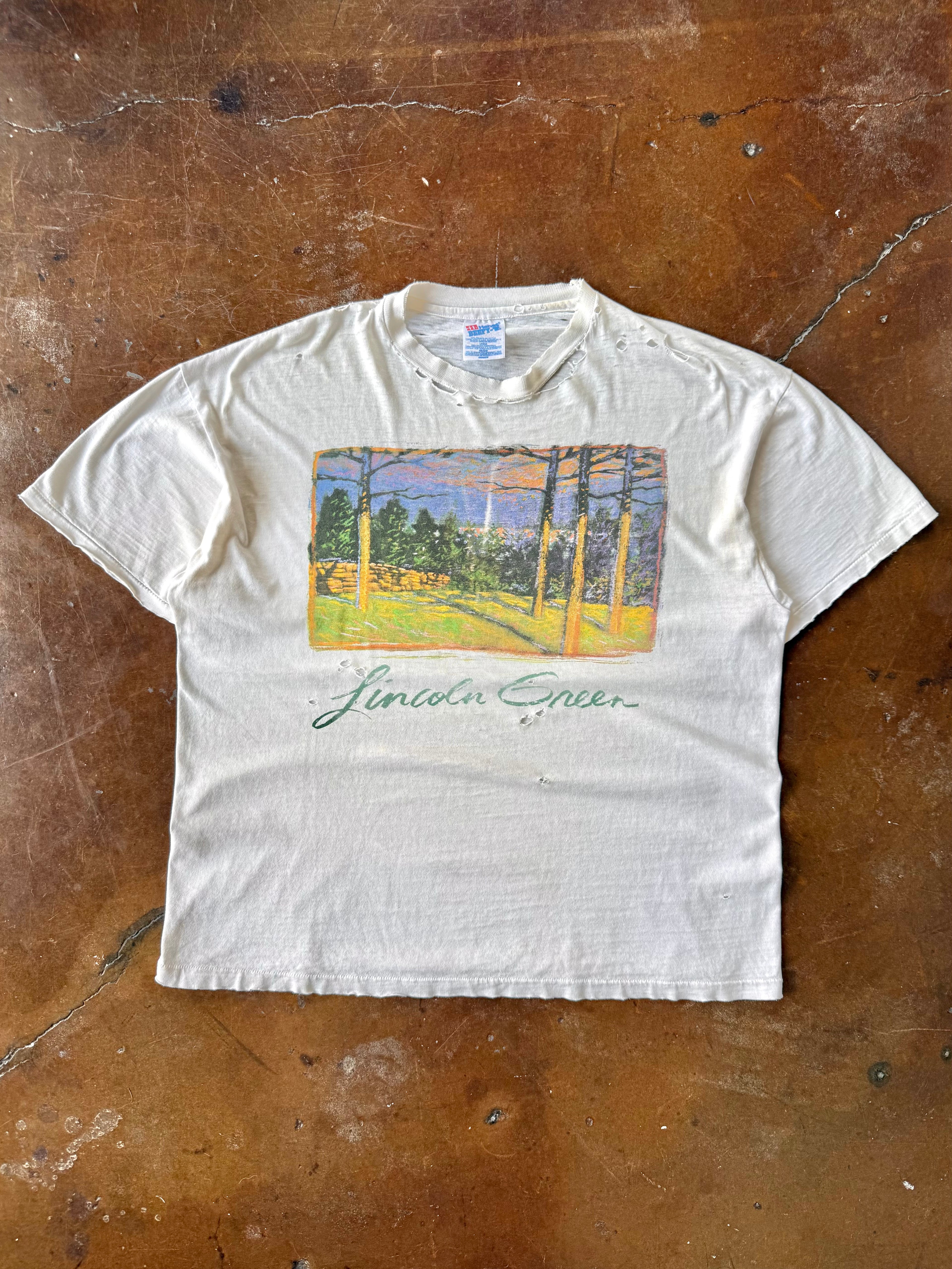 90s distressed Claude Monet "lincoln green" art shirt (LARGE)