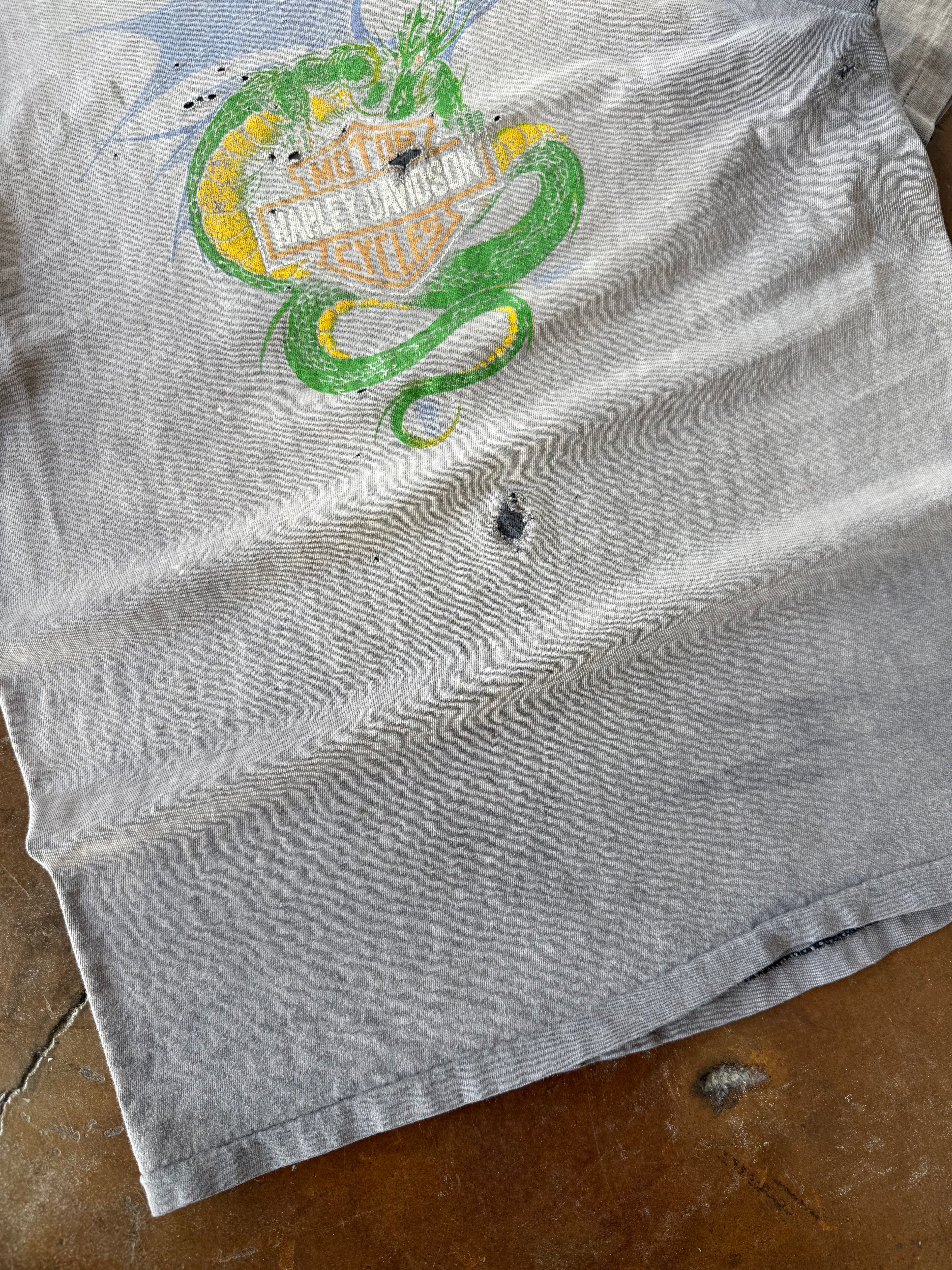 1987 faded Harley Davidson "dragon" shirt (LARGE)