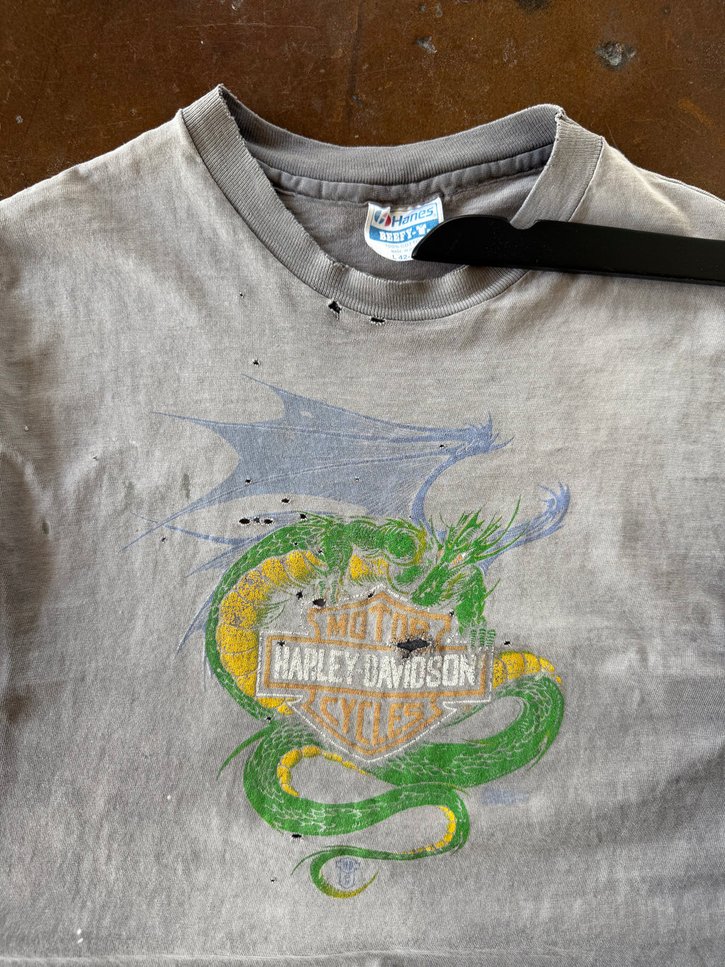 1987 faded Harley Davidson "dragon" shirt (LARGE)