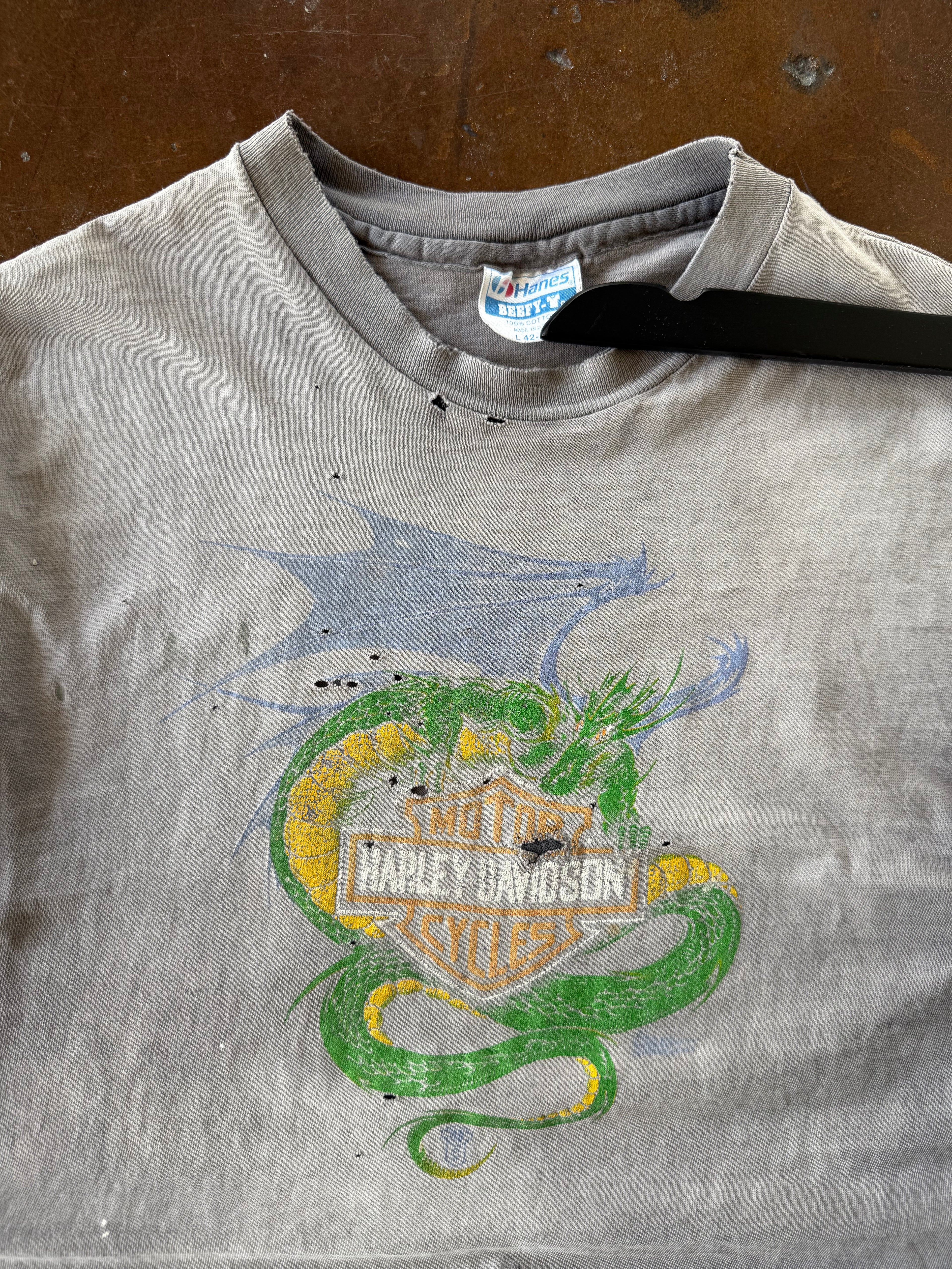 1987 faded Harley Davidson "dragon" shirt (LARGE)