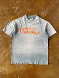 80s faded Harley Davidson "red logo" biker shirt (MEDIUM)