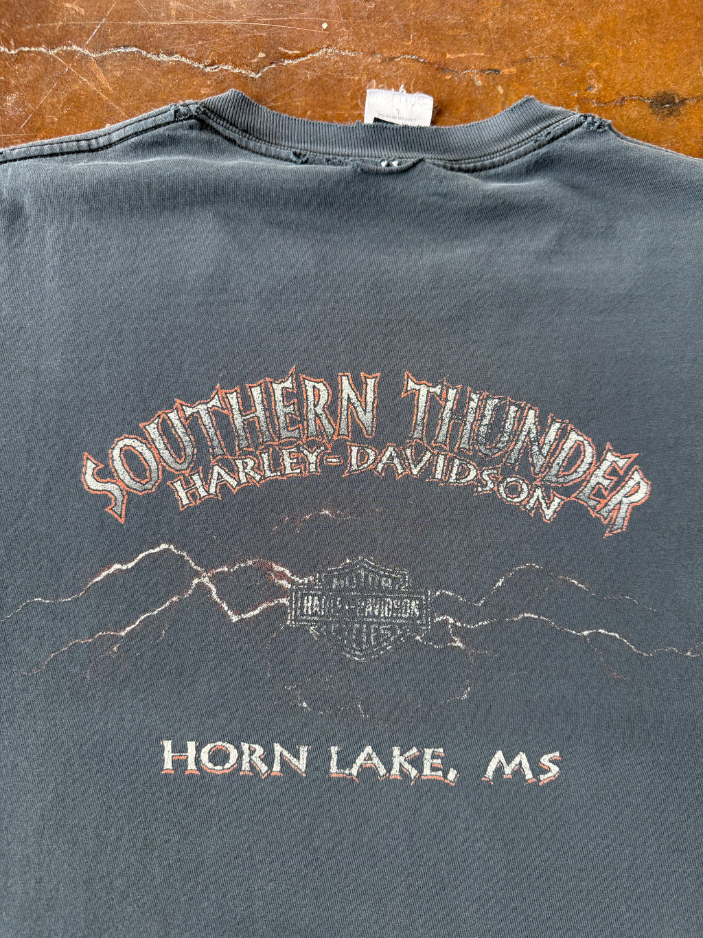 2000s faded Harley Davidson "flame emblem" longsleeve shirt (LARGE)