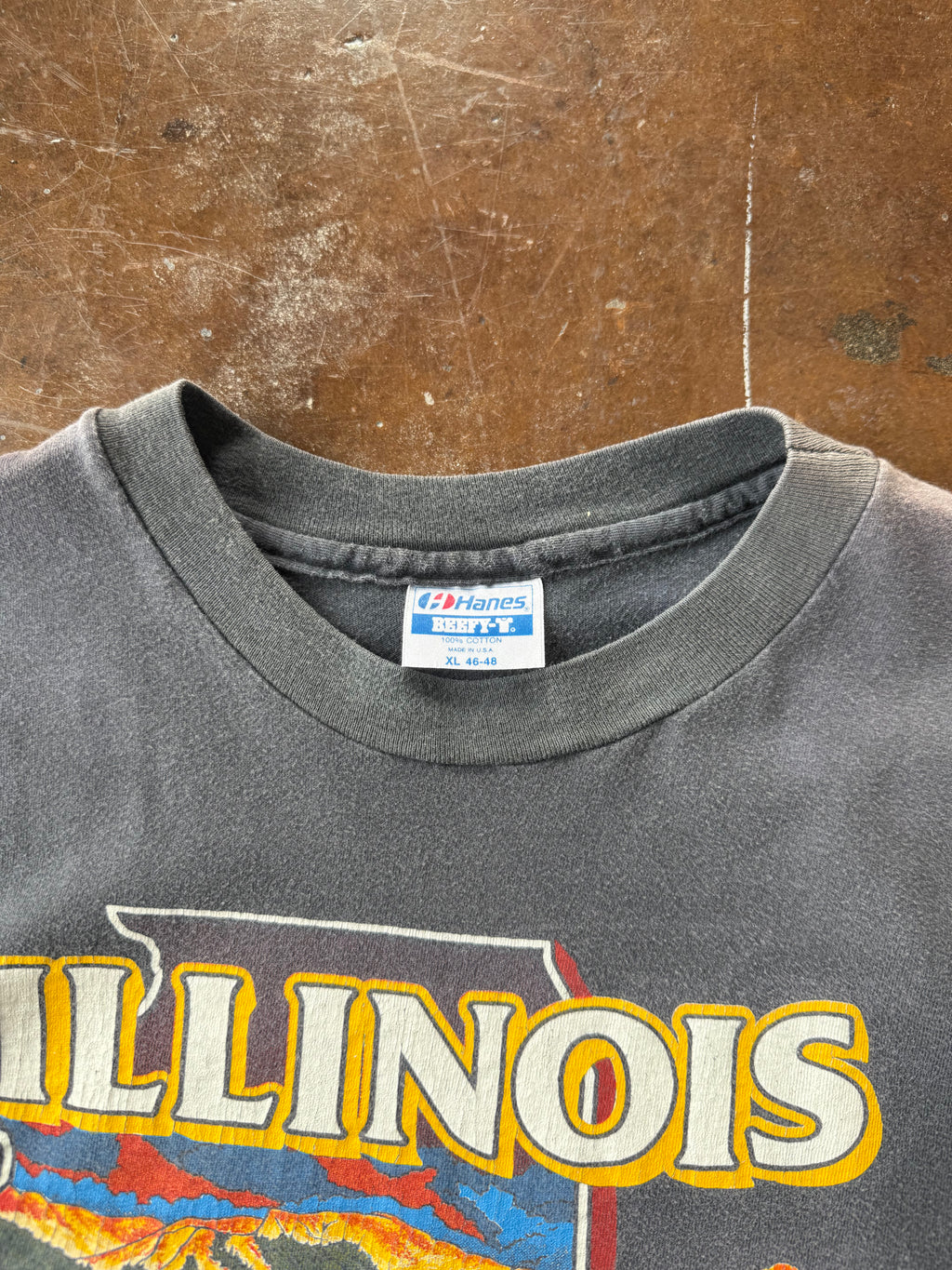 80s faded Harley Davidson "Illinois state" biker shirt (XL)