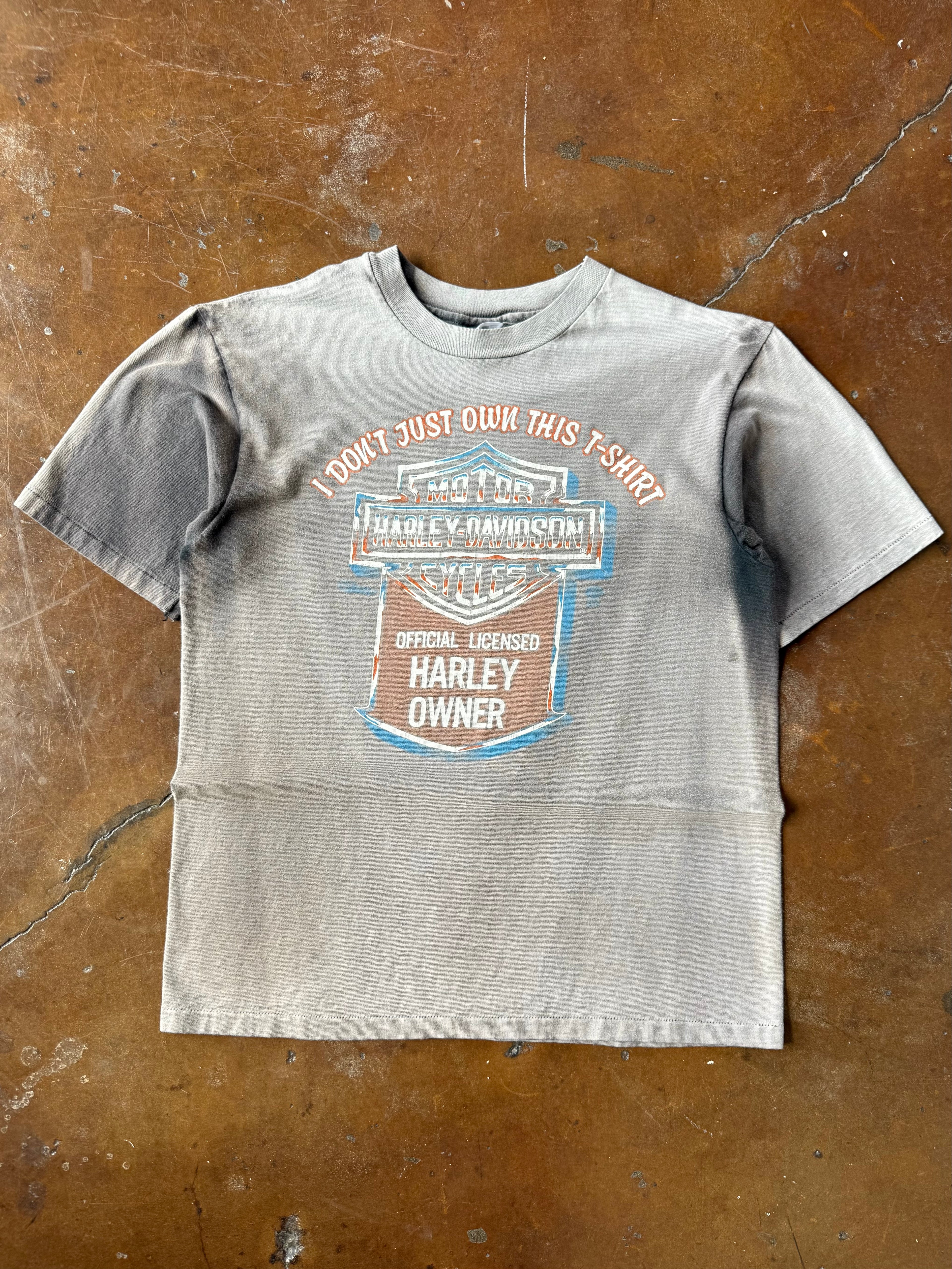80s faded Harley Davidson "chrome emblem" biker shirt (LARGE)