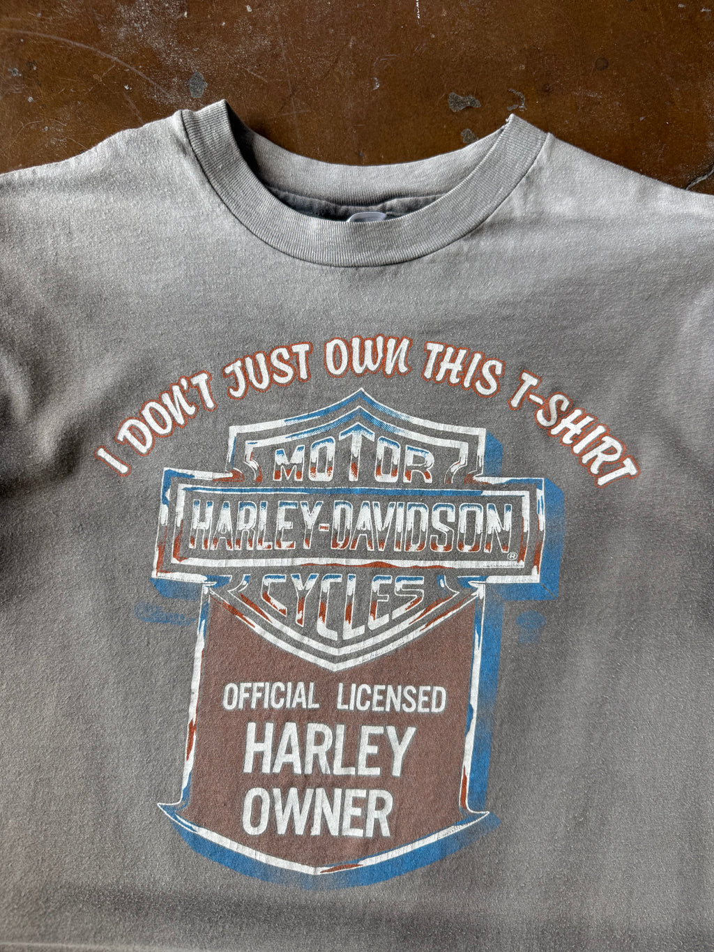 80s faded Harley Davidson "chrome emblem" biker shirt (LARGE)
