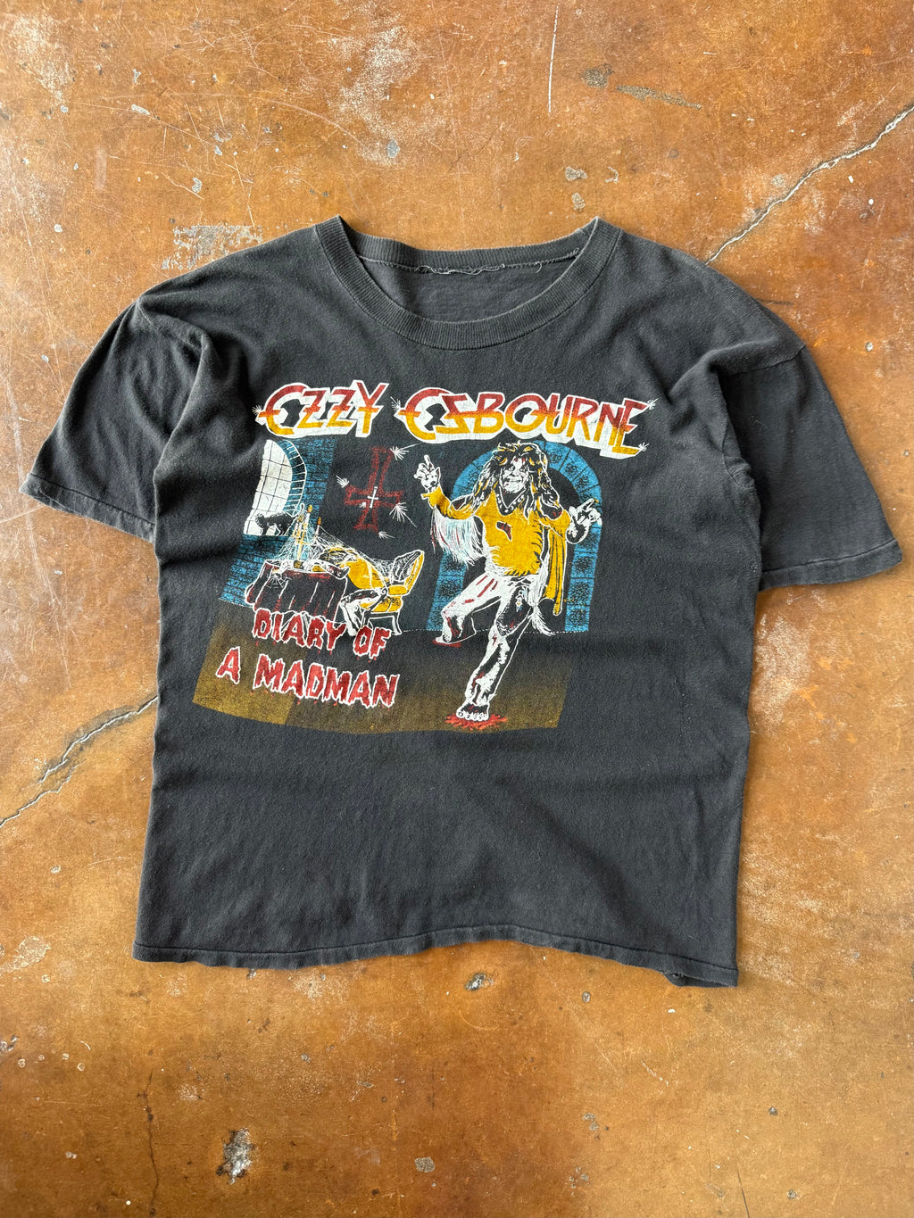 80s Ozzy Ozbourne "Diary of a Madman" band shirt (LARGE)