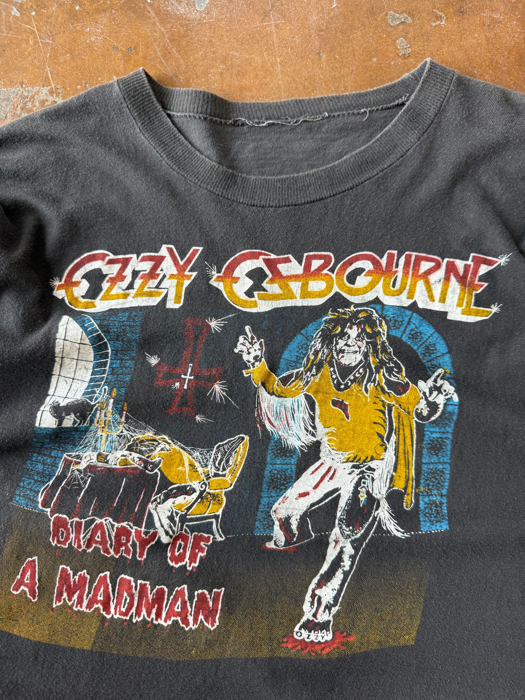 80s Ozzy Ozbourne "Diary of a Madman" band shirt (LARGE)