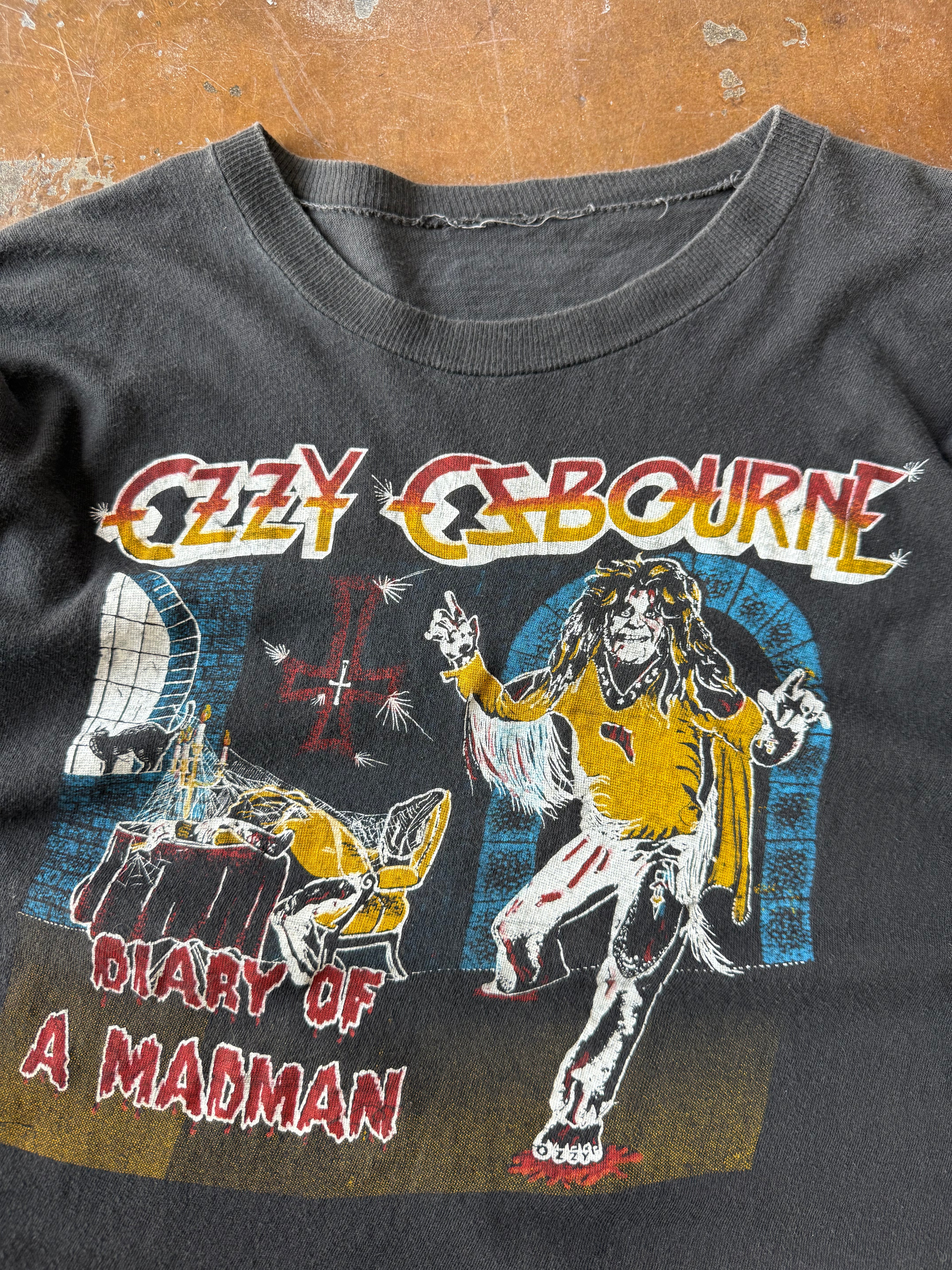 80s Ozzy Ozbourne "Diary of a Madman" band shirt (LARGE)