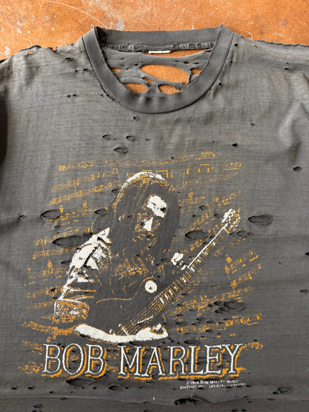 1995 faded & distressed Bob Marley shirt (XL)
