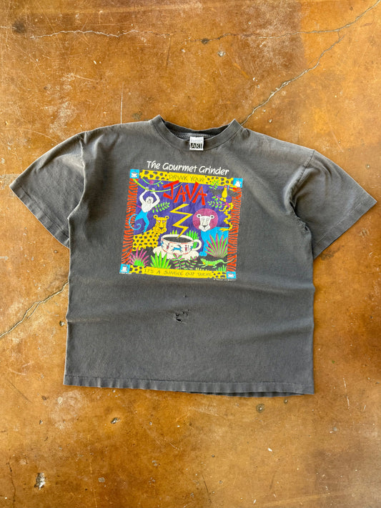 90s lightly faded Java Coffee shirt (XL)
