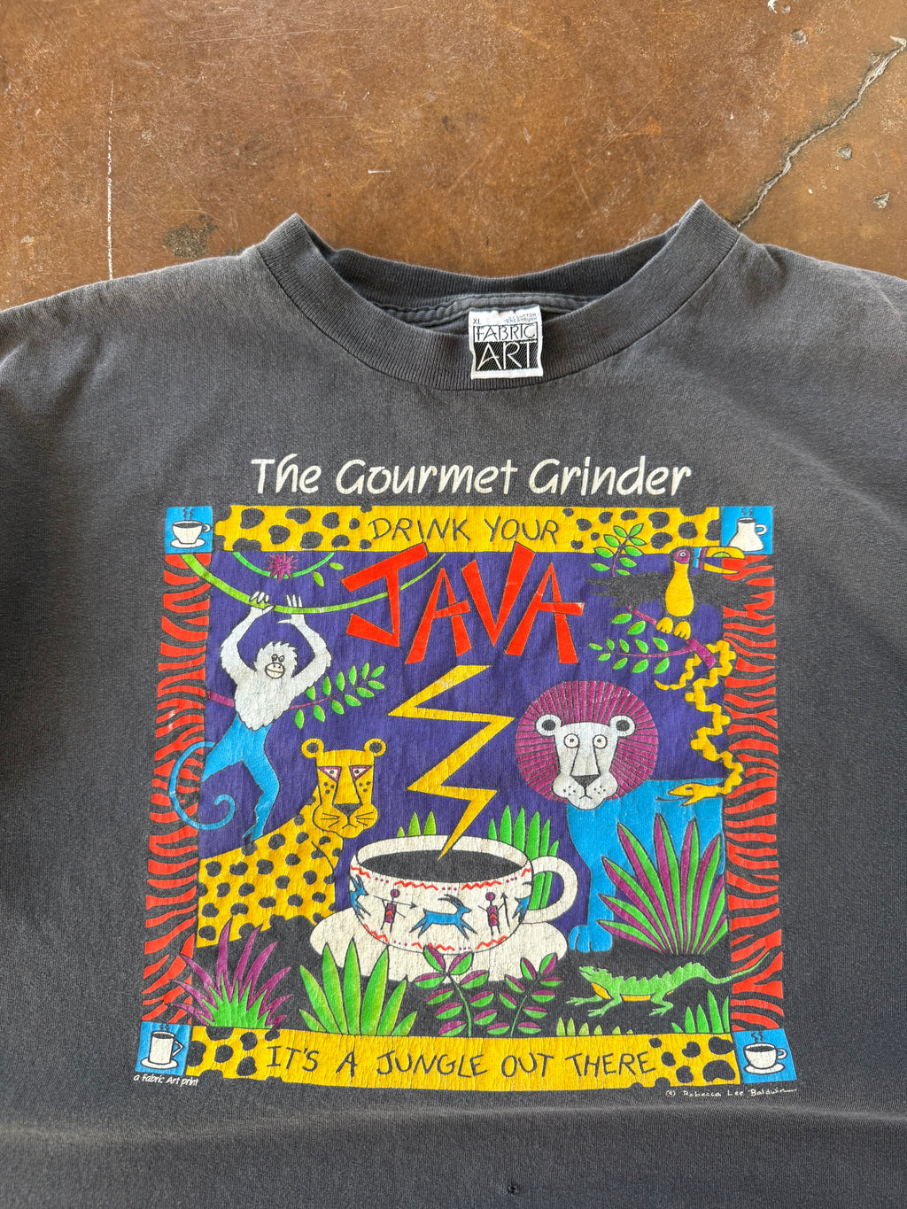 90s lightly faded Java Coffee shirt (XL)