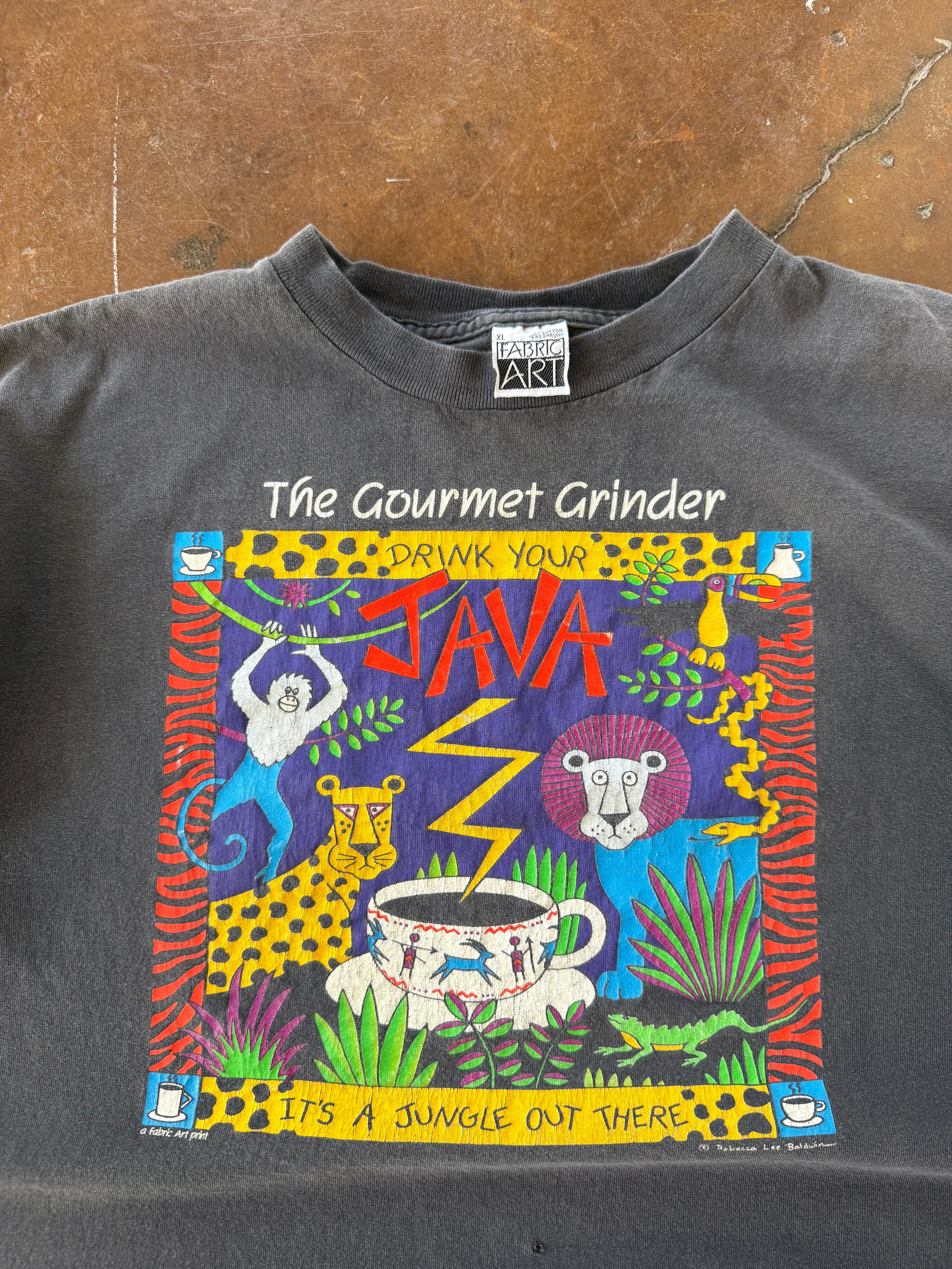 90s lightly faded Java Coffee shirt (XL)