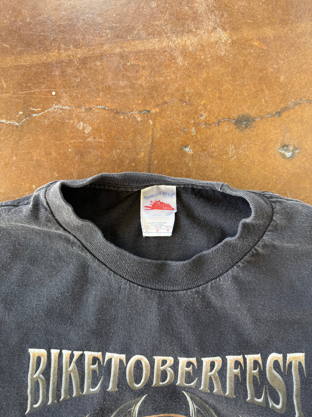 2005 Biketoberfest "flaming skull" biker shirt (LARGE)