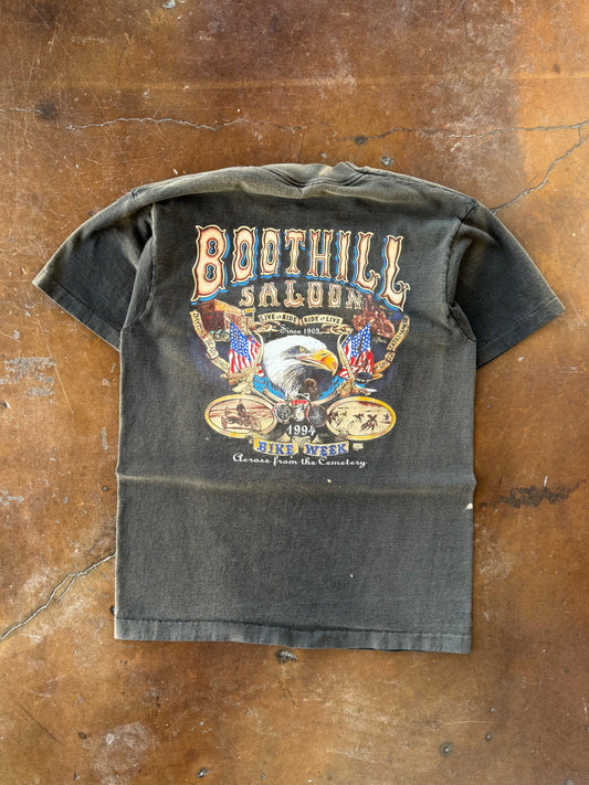 1994 lightly faded Boothill Saloon "eagle" biker pocket shirt (LARGE)