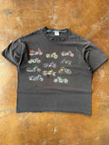 90s lightly distressed Motorcycle collage shirt (XL)