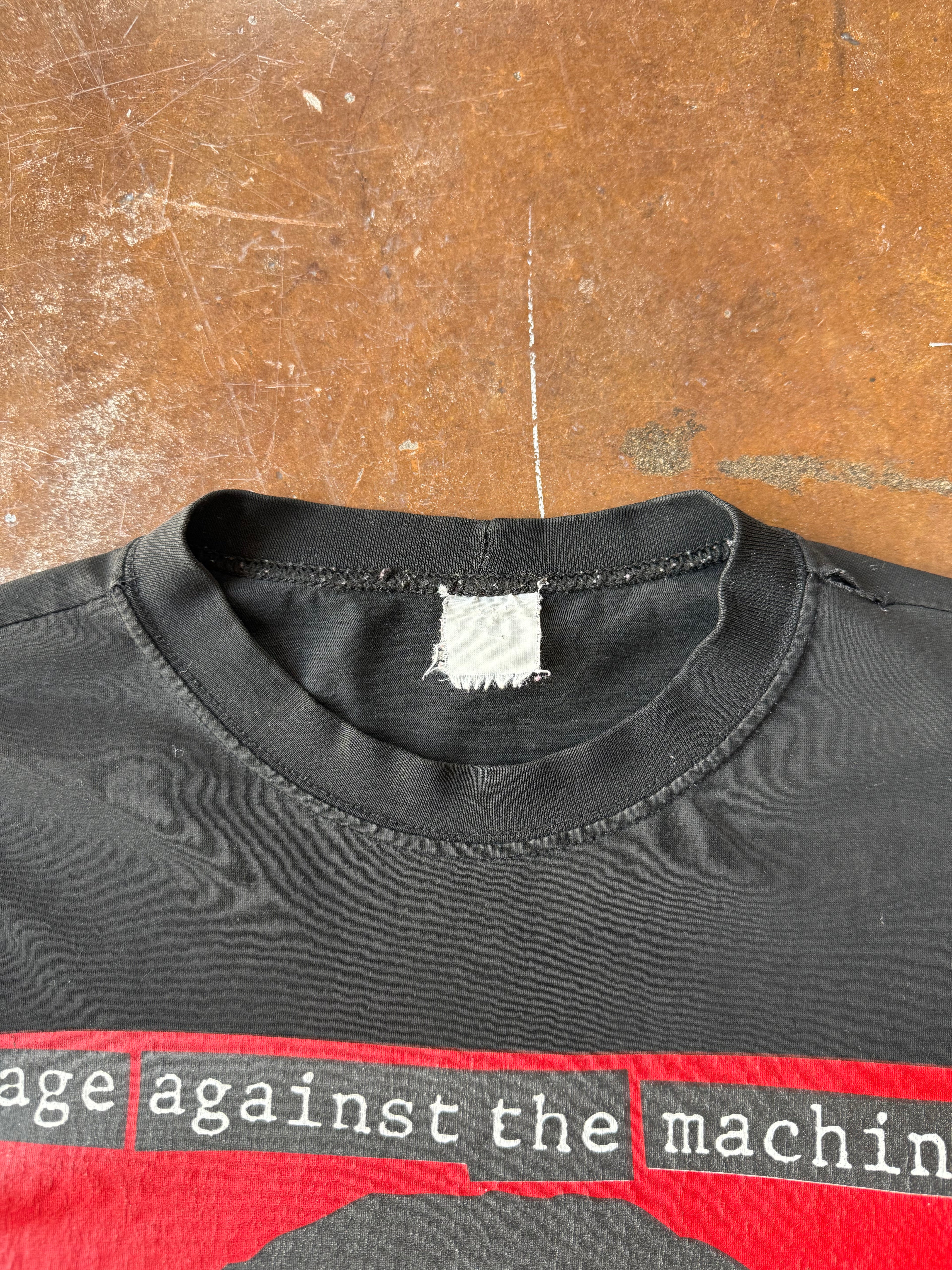 90s Rage Against the Machine "bombtrack" euro band shirt (XL)