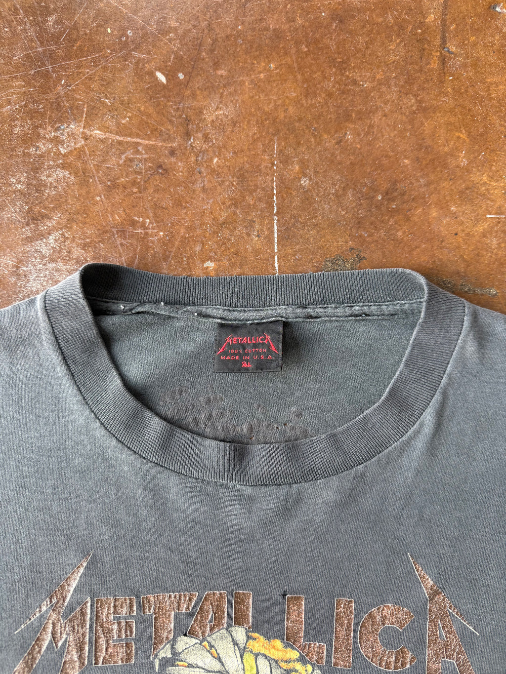 90s faded Metallica "don't tread on me" pushead band shirt (XL)