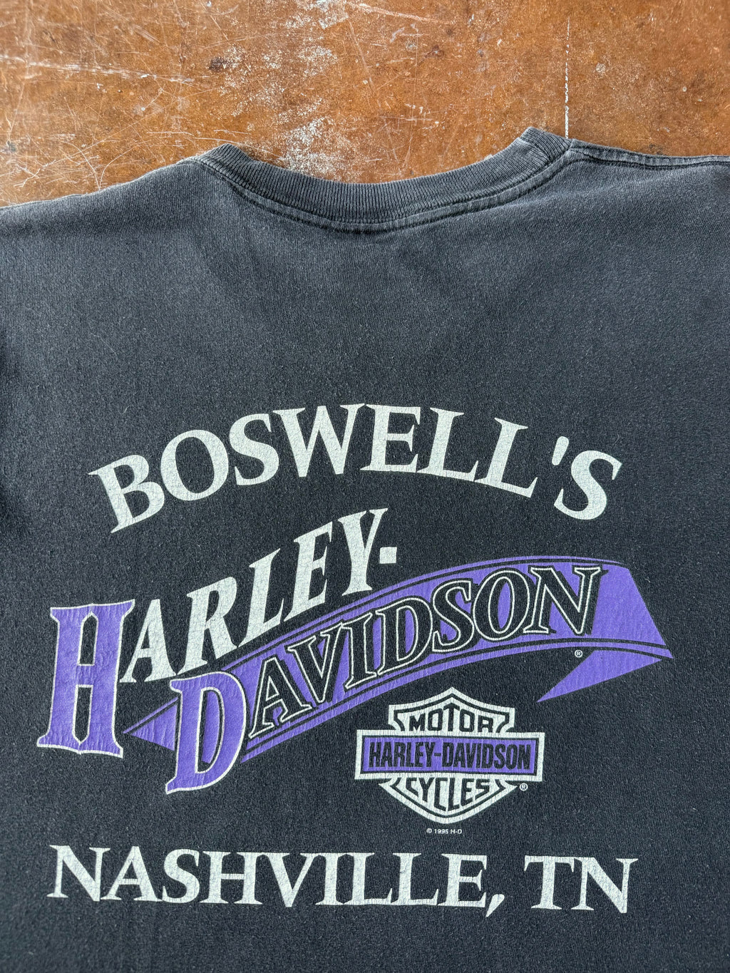 90s Harley Davidson "thunder engine" cut-off biker shirt (MEDIUM)