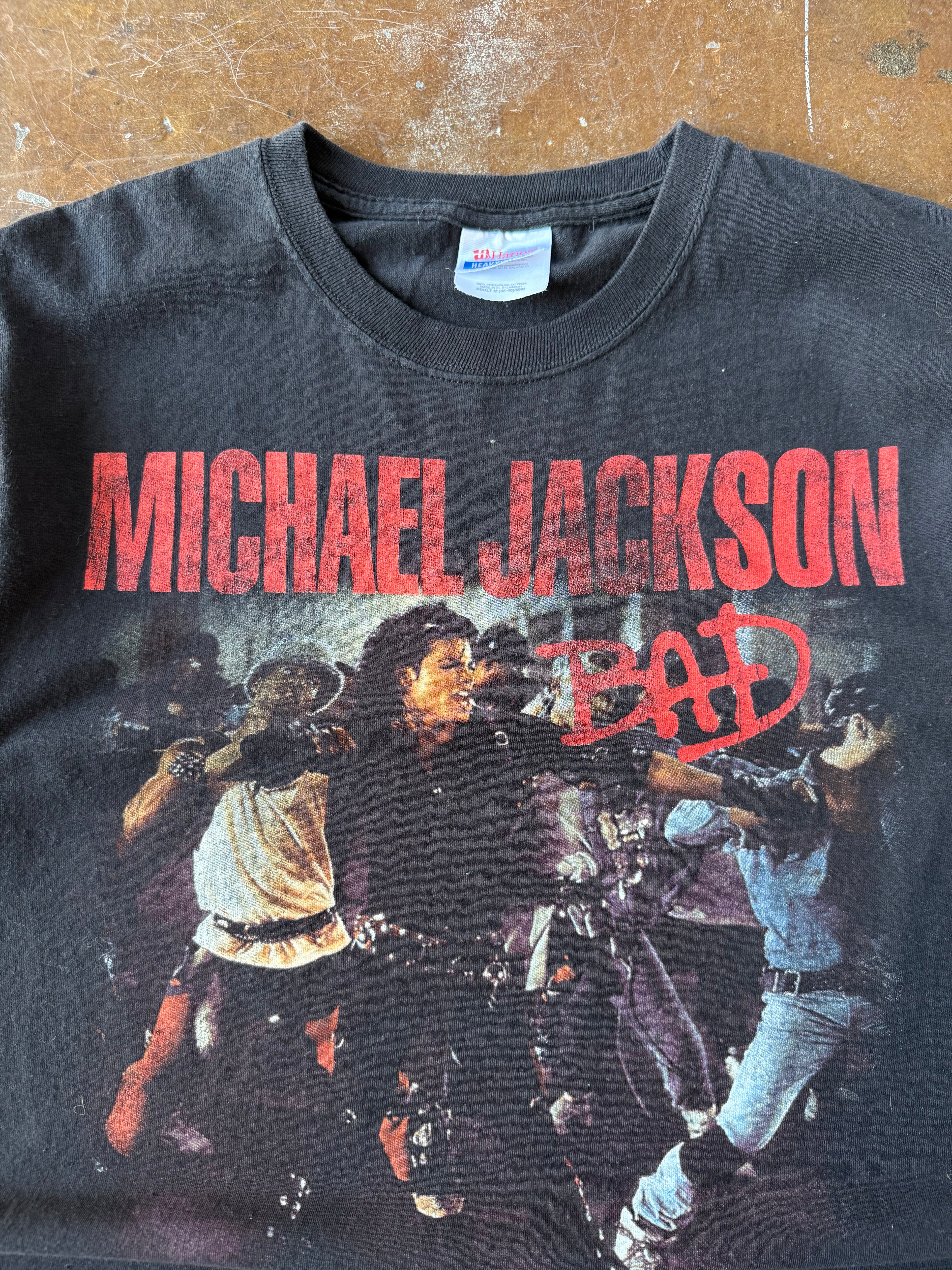 2000s Michael Jackson "bad" music shirt (MEDIUM)