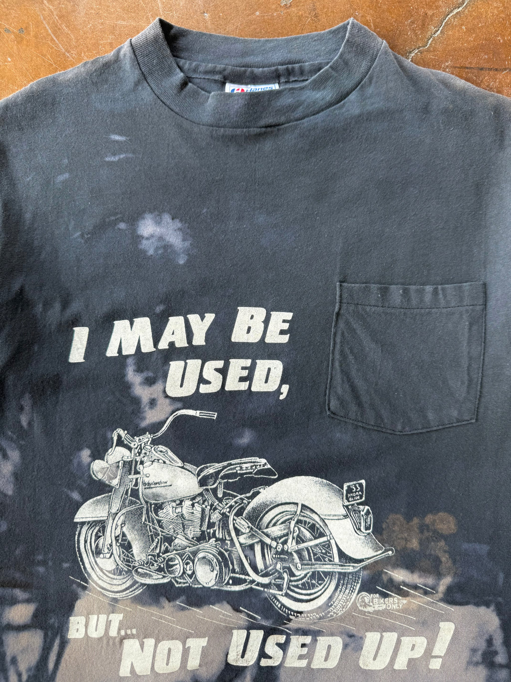 80s bleached Harley Davidson pocket shirt (MEDIUM)
