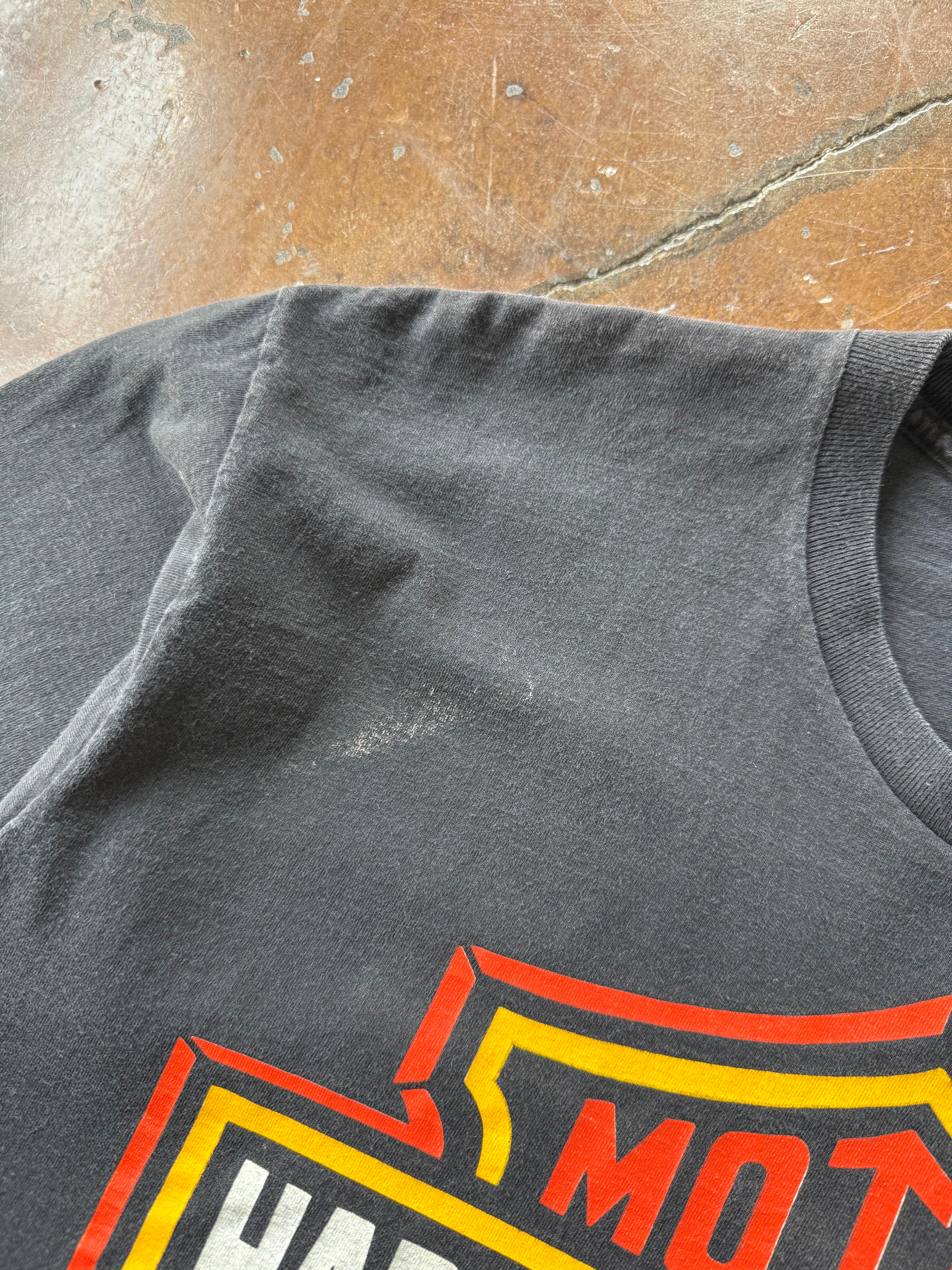 1990 Harley Davidson "orange emblem" biker shirt (XL)