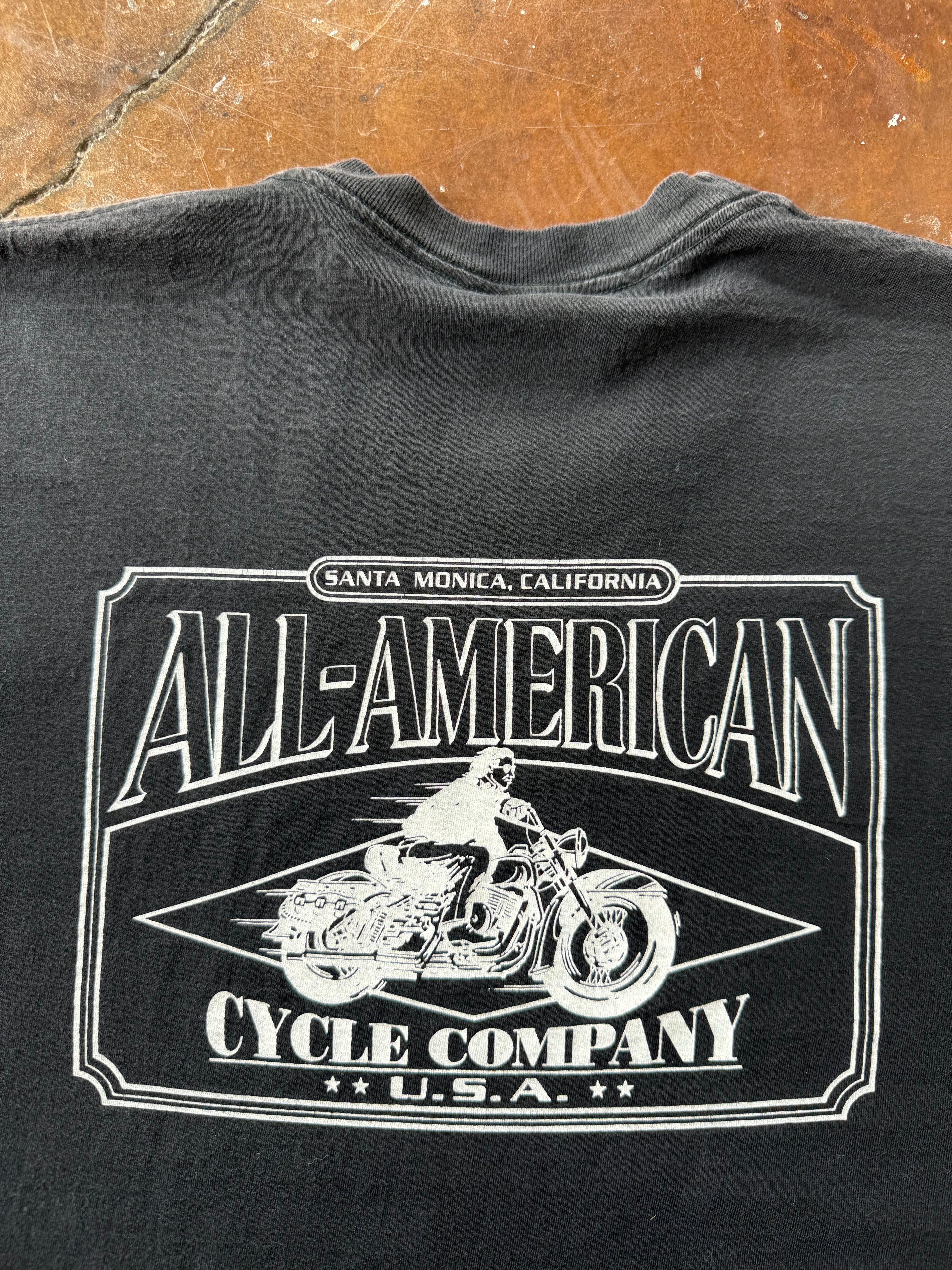 1990 Harley Davidson "orange emblem" biker shirt (XL)