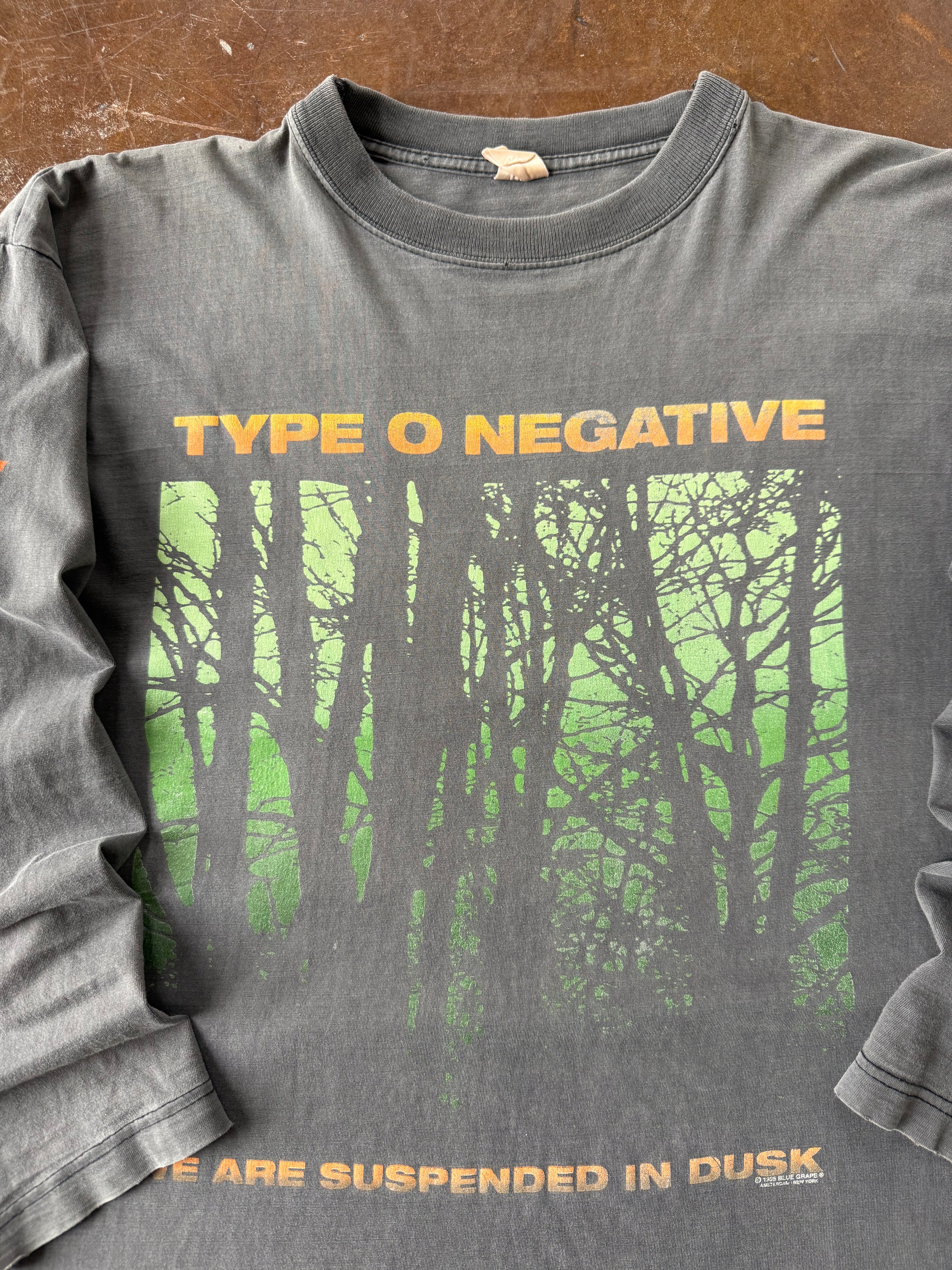 1995 faded Type O Negative "we are suspended in dusk" longsleeve band shirt (XL)
