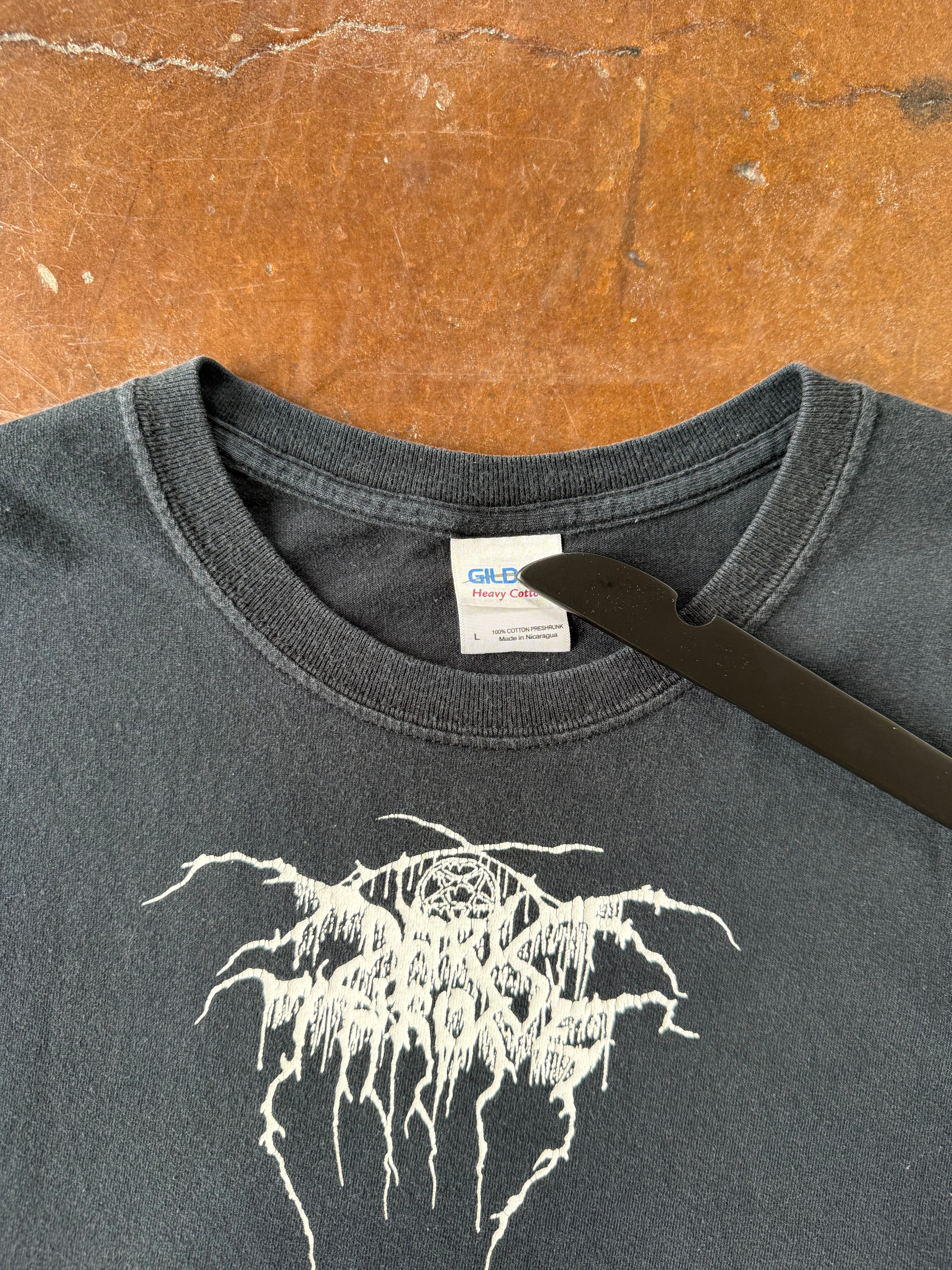 2000s Dark Throne "a blaze in the northern sky" band shirt (LARGE)