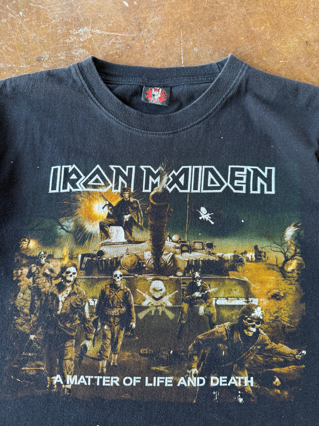 2000s Iron Maiden "a matter of life and death" band shirt (MEDIUM)