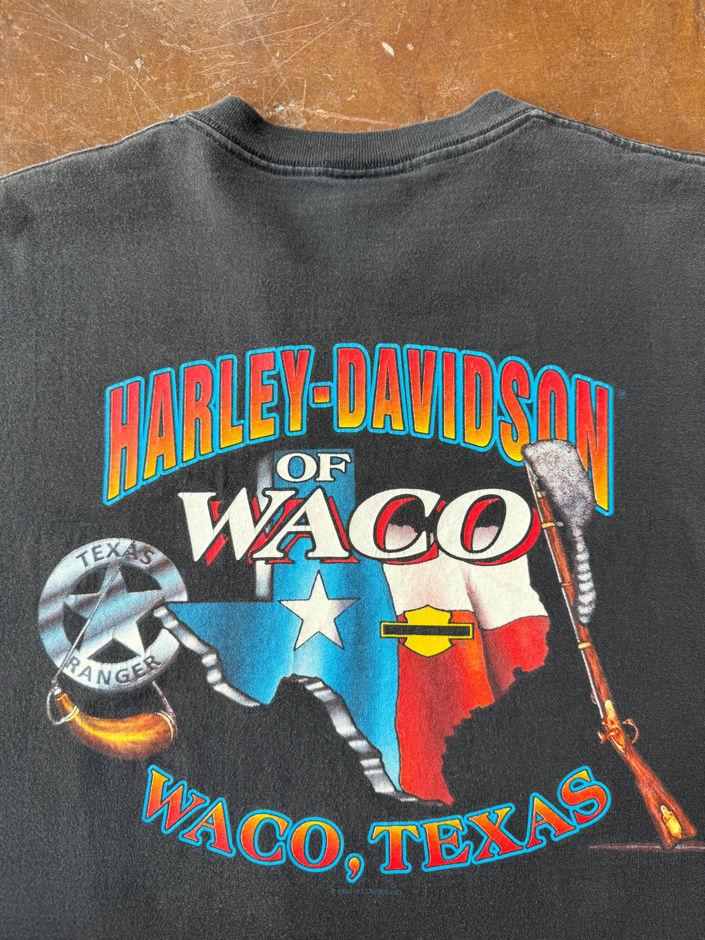 90s Harley Davidson "he knows when you've been bad" biker shirt (XL)