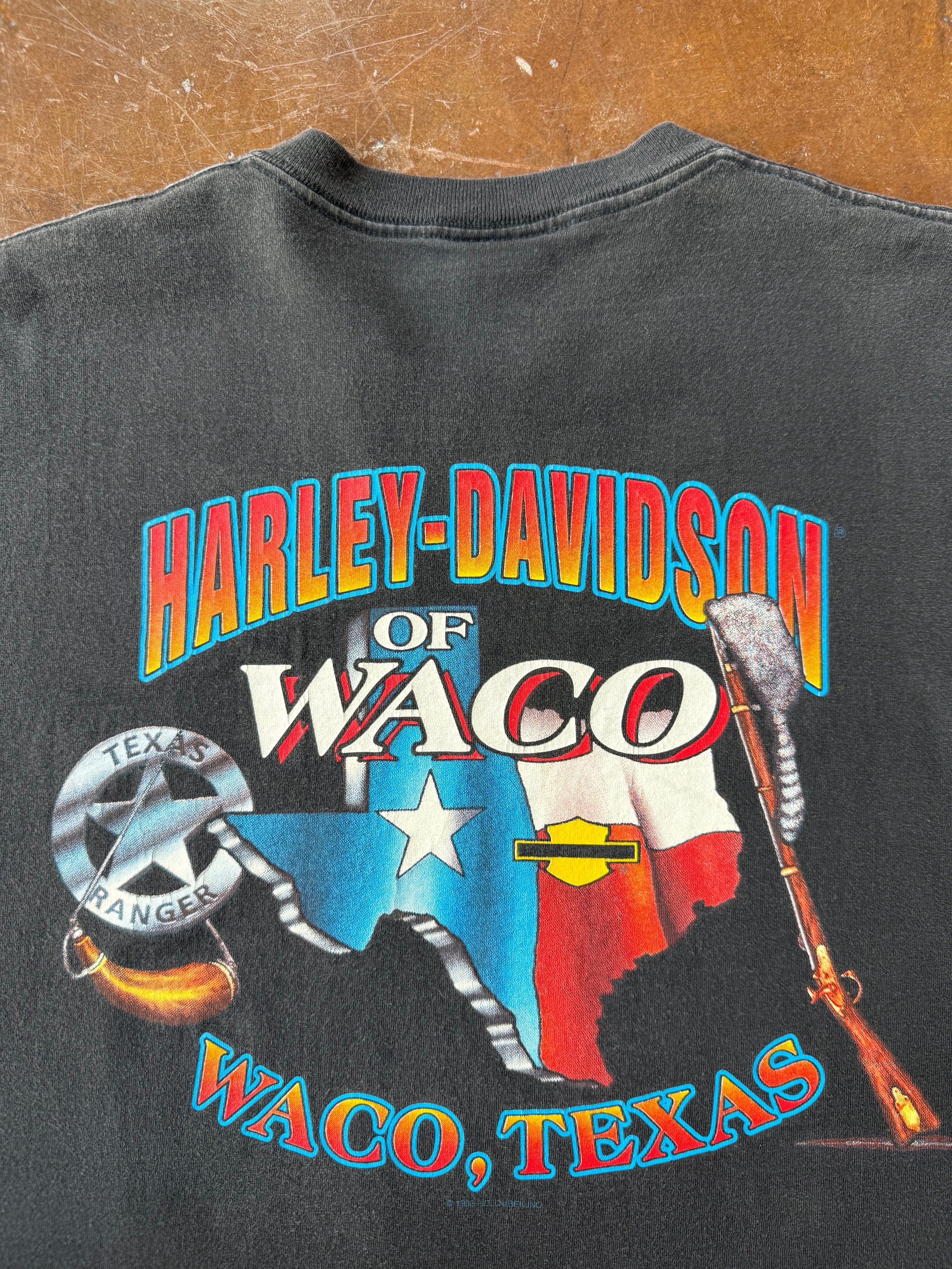 90s Harley Davidson "he knows when you've been bad" biker shirt (XL)
