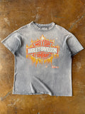 80s faded & lightly distressed Harley Davidson "shining shield" biker shirt (LARGE)
