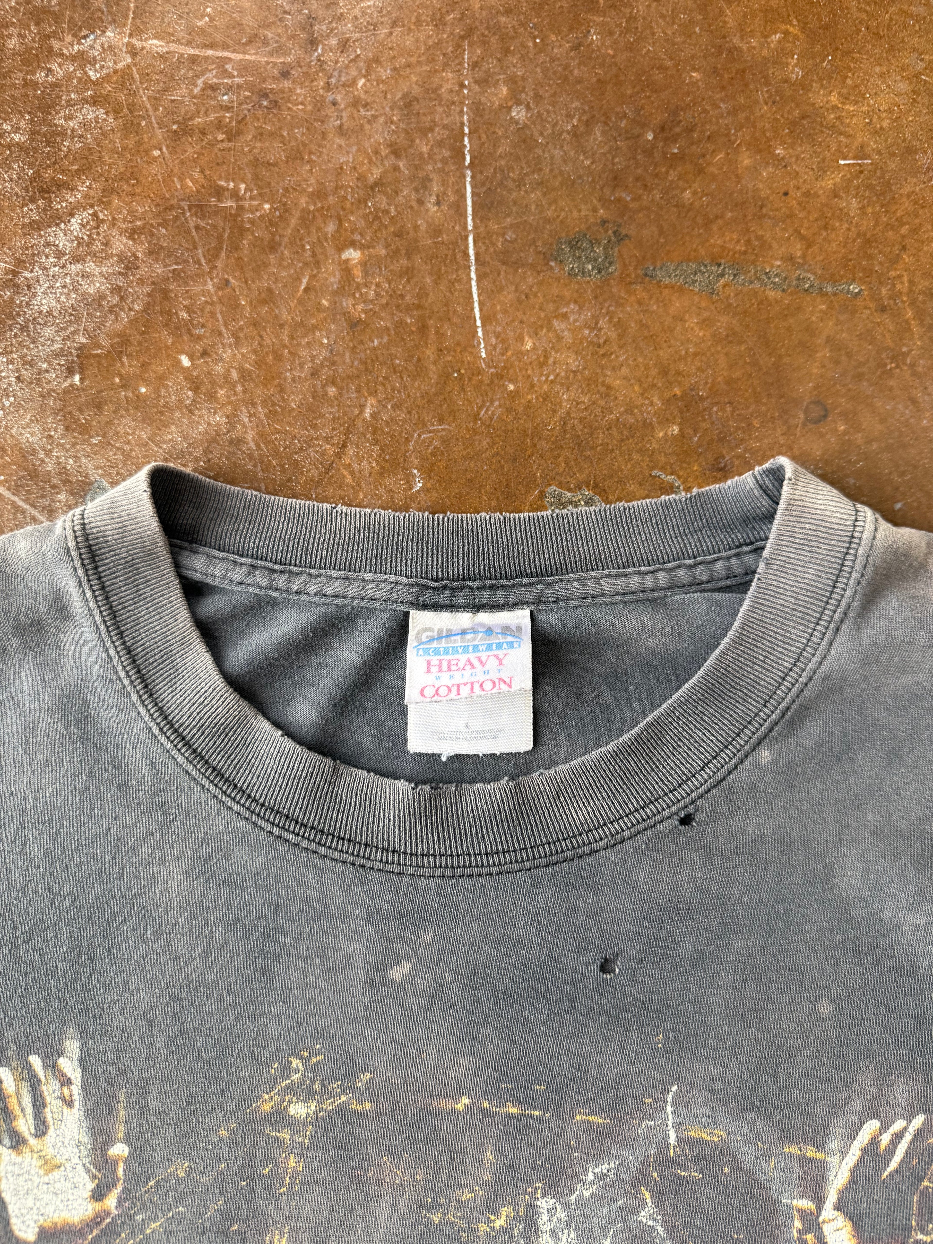 2000s faded & lightly distressed Ozzy Osbourne band shirt (LARGE)