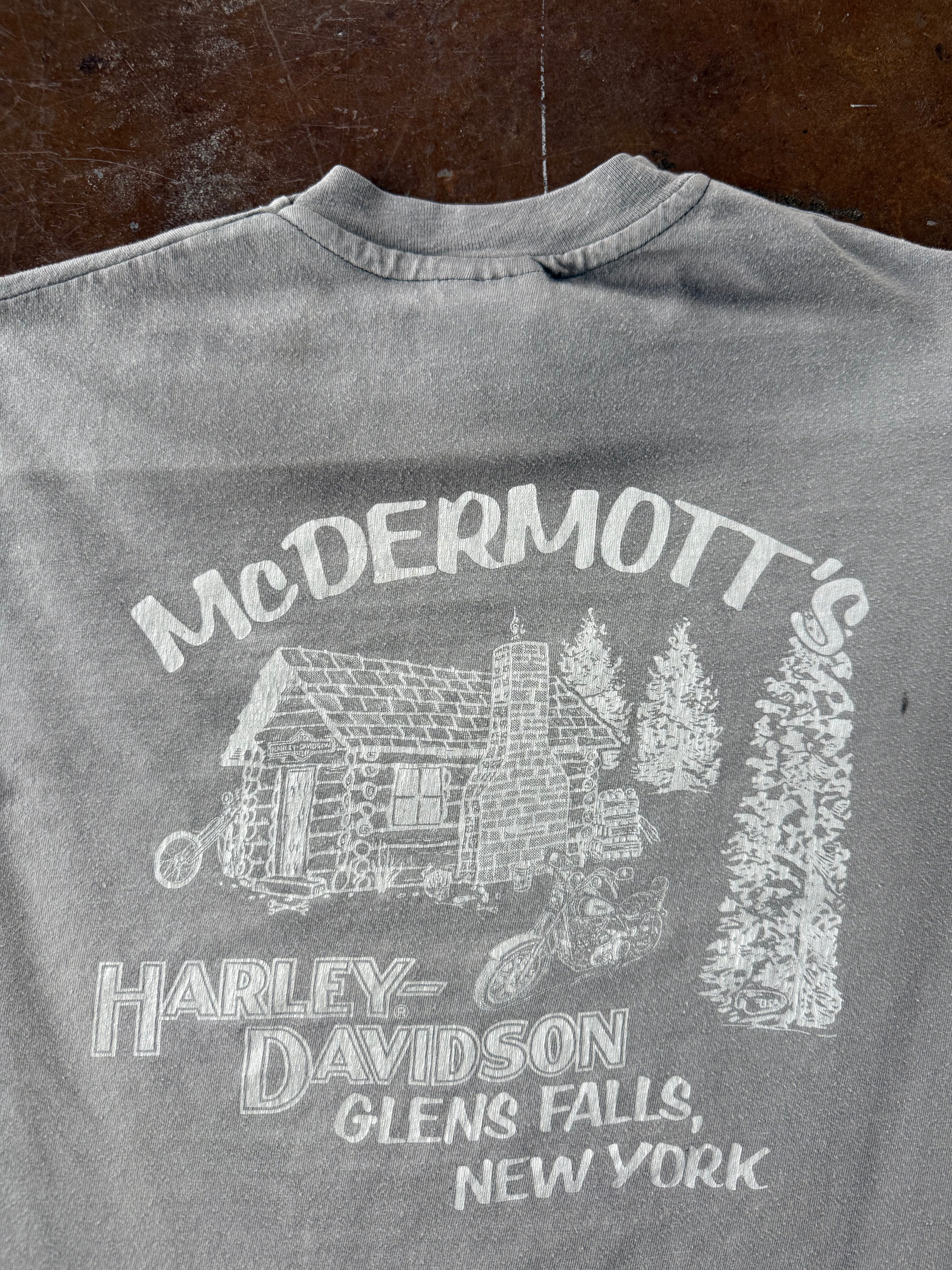 80s faded Harley Davidson "americade east" biker shirt (LARGE)