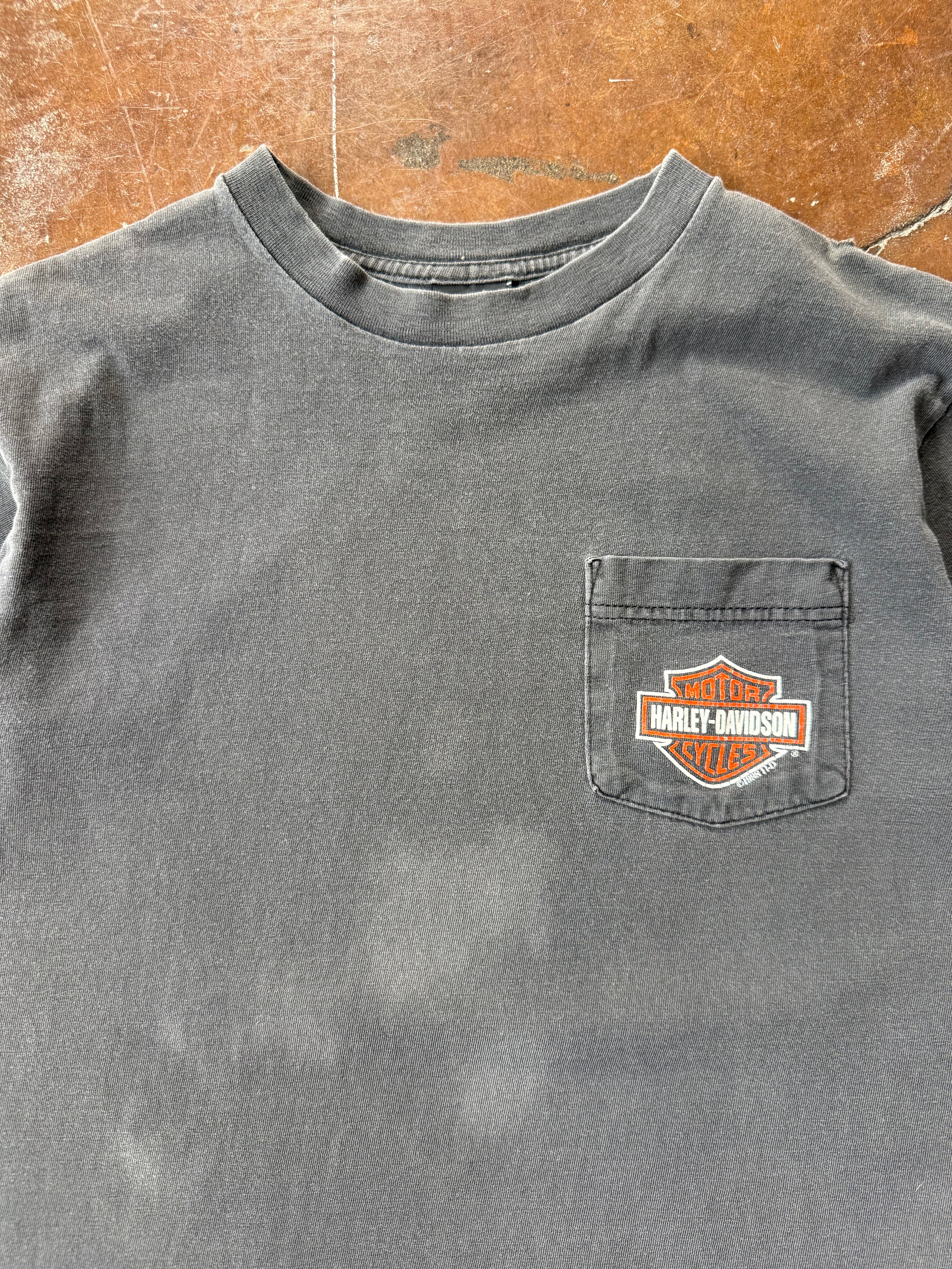1998 faded Harley Davidson pocket biker shirt (MEDIUM)