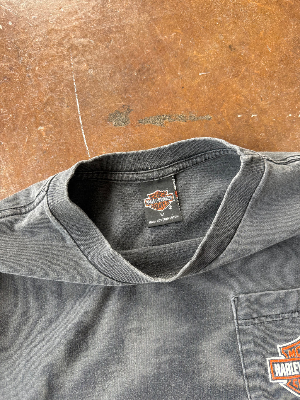1998 faded Harley Davidson pocket biker shirt (MEDIUM)