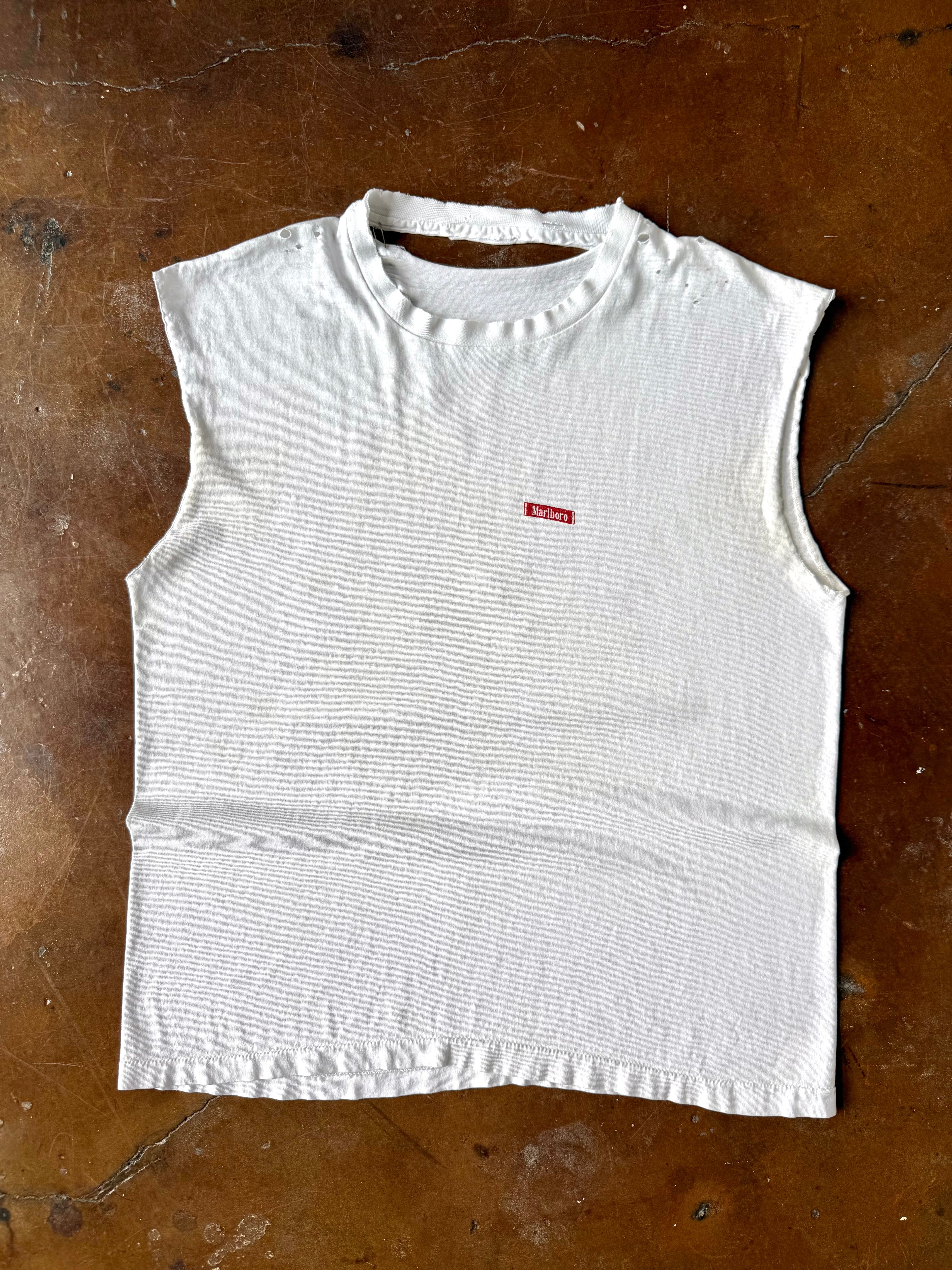 90s distressed Marlboro "cowboy" cut-off shirt (XL)