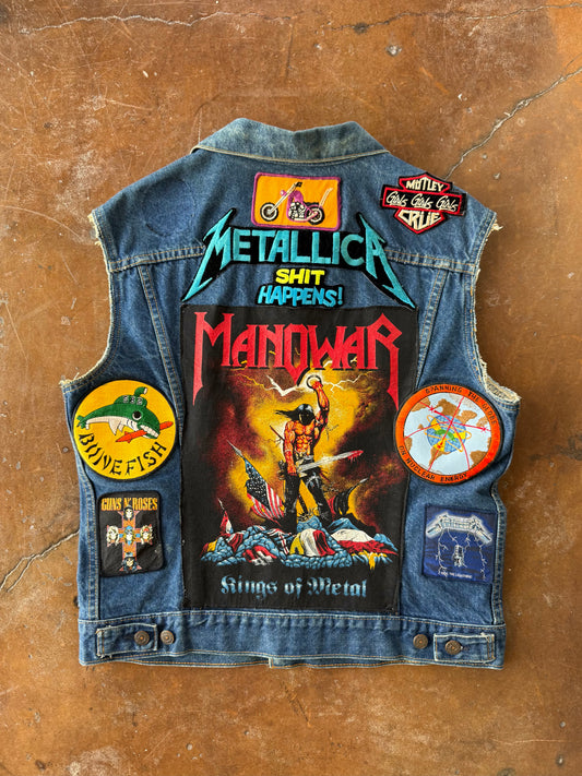 80s Levi's Band Patchwork Battle Vest (LARGE)