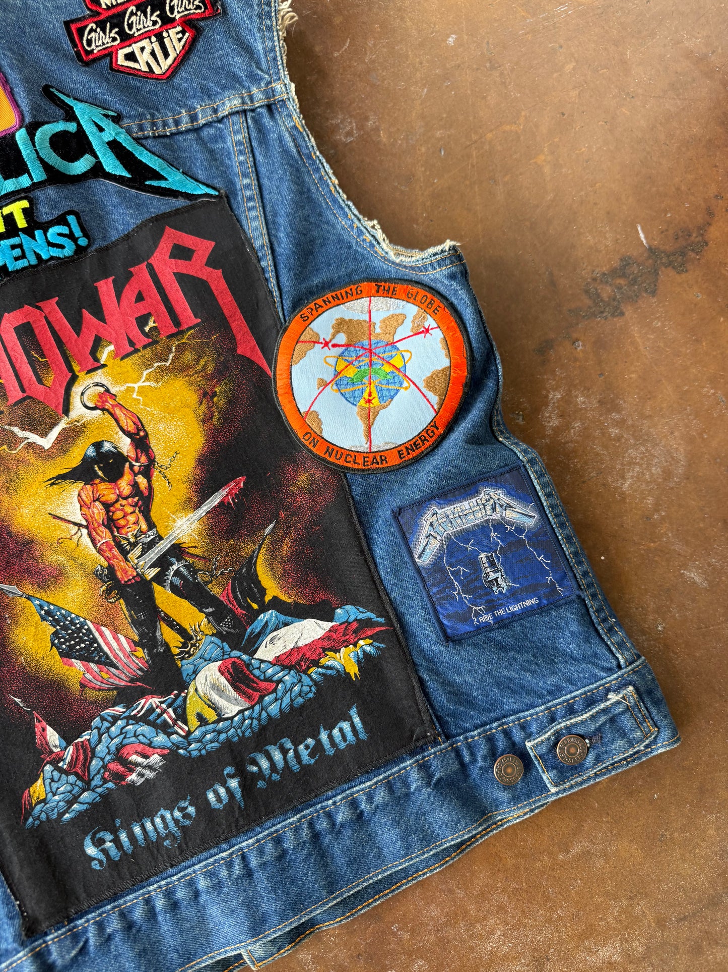 80s Levi's Band Patchwork Battle Vest (LARGE)