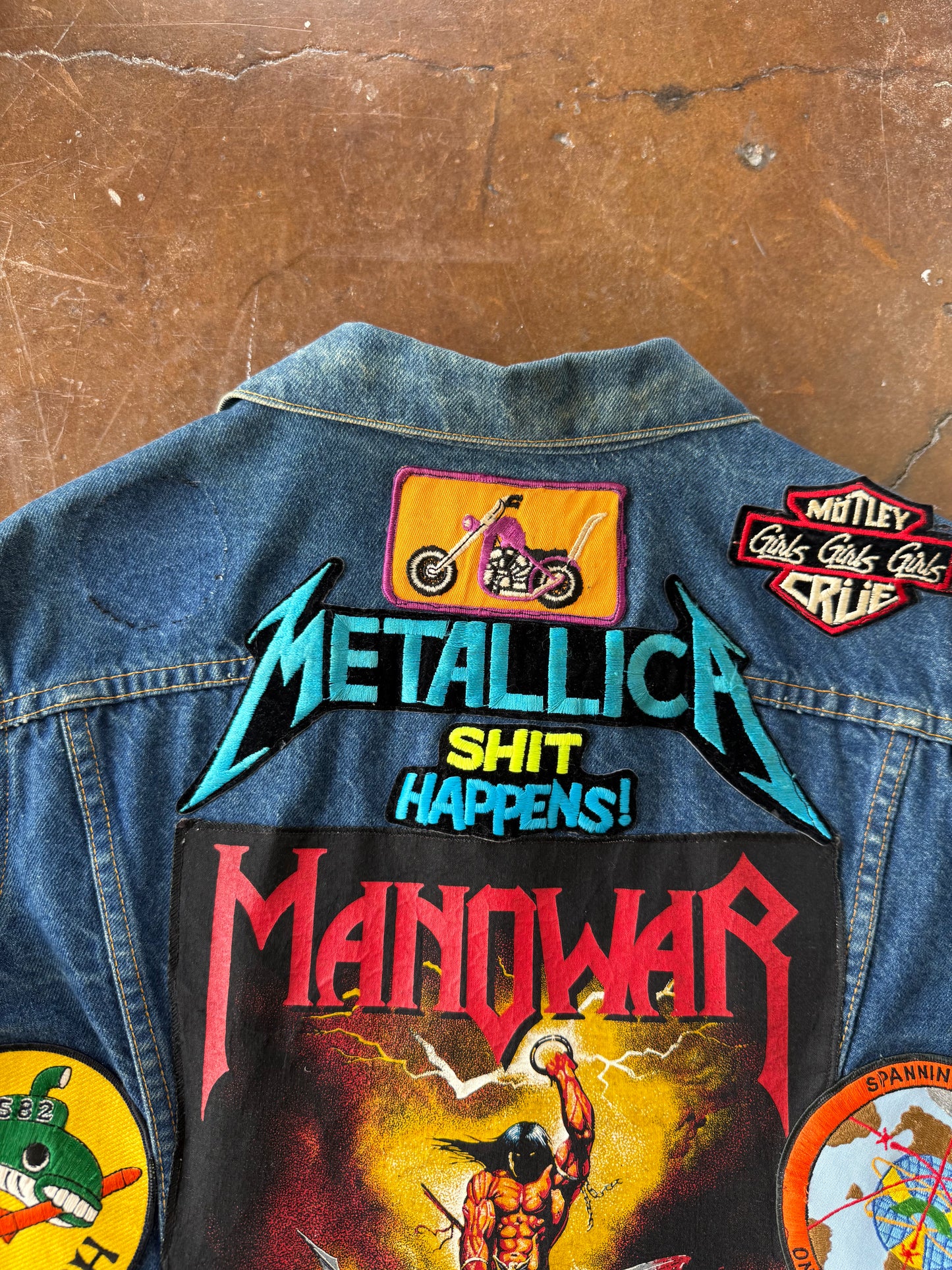 80s Levi's Band Patchwork Battle Vest (LARGE)