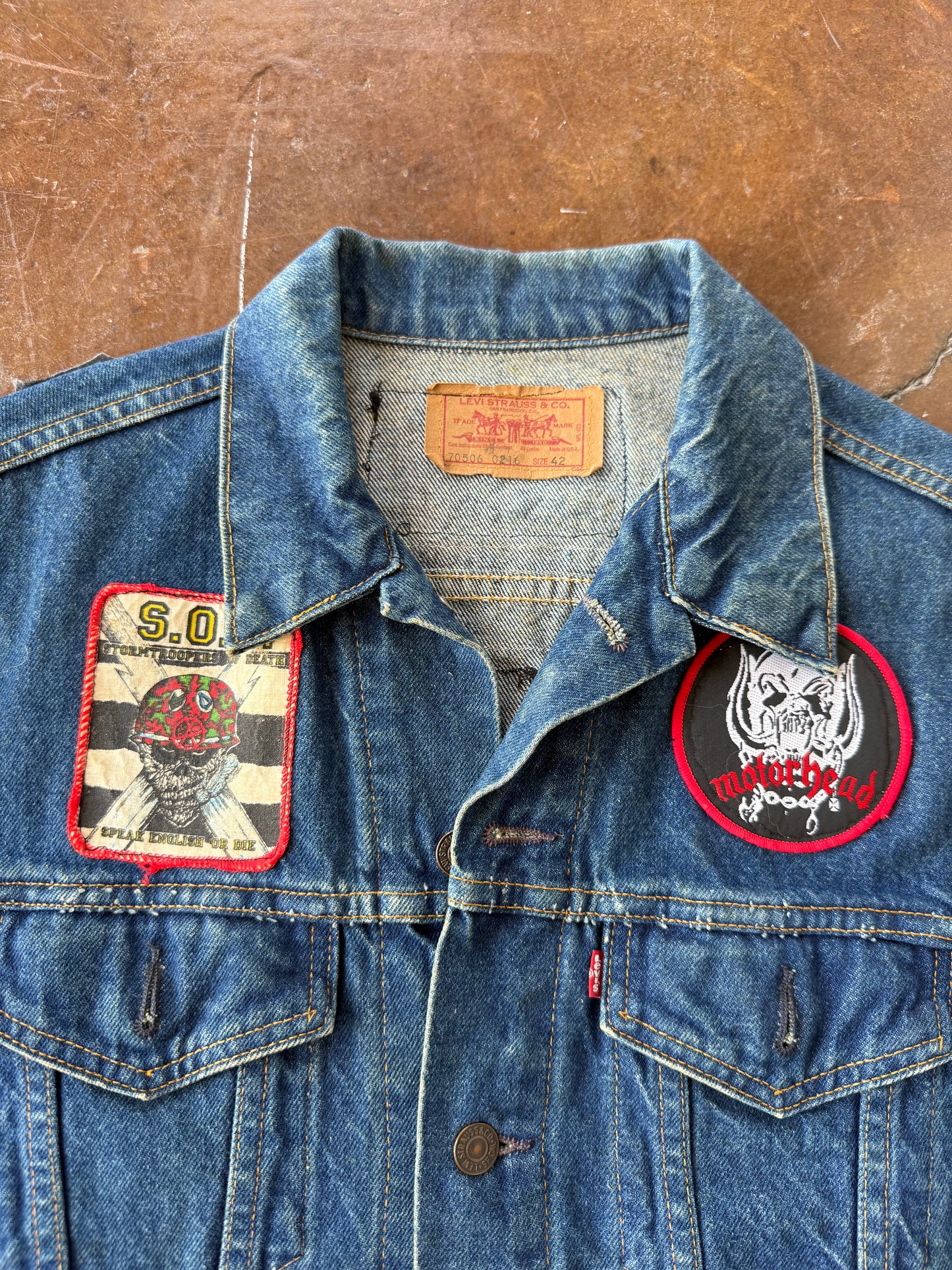 80s Levi's Band Patchwork Battle Vest (LARGE)