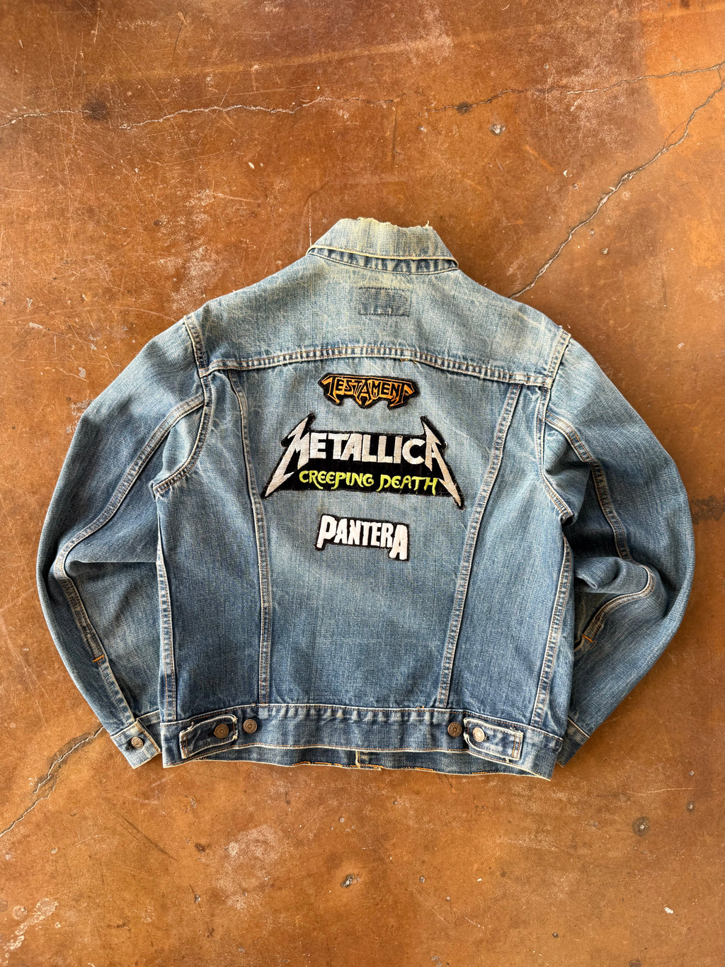 80s Type 3 Levi's band patchwork jacket (LARGE)