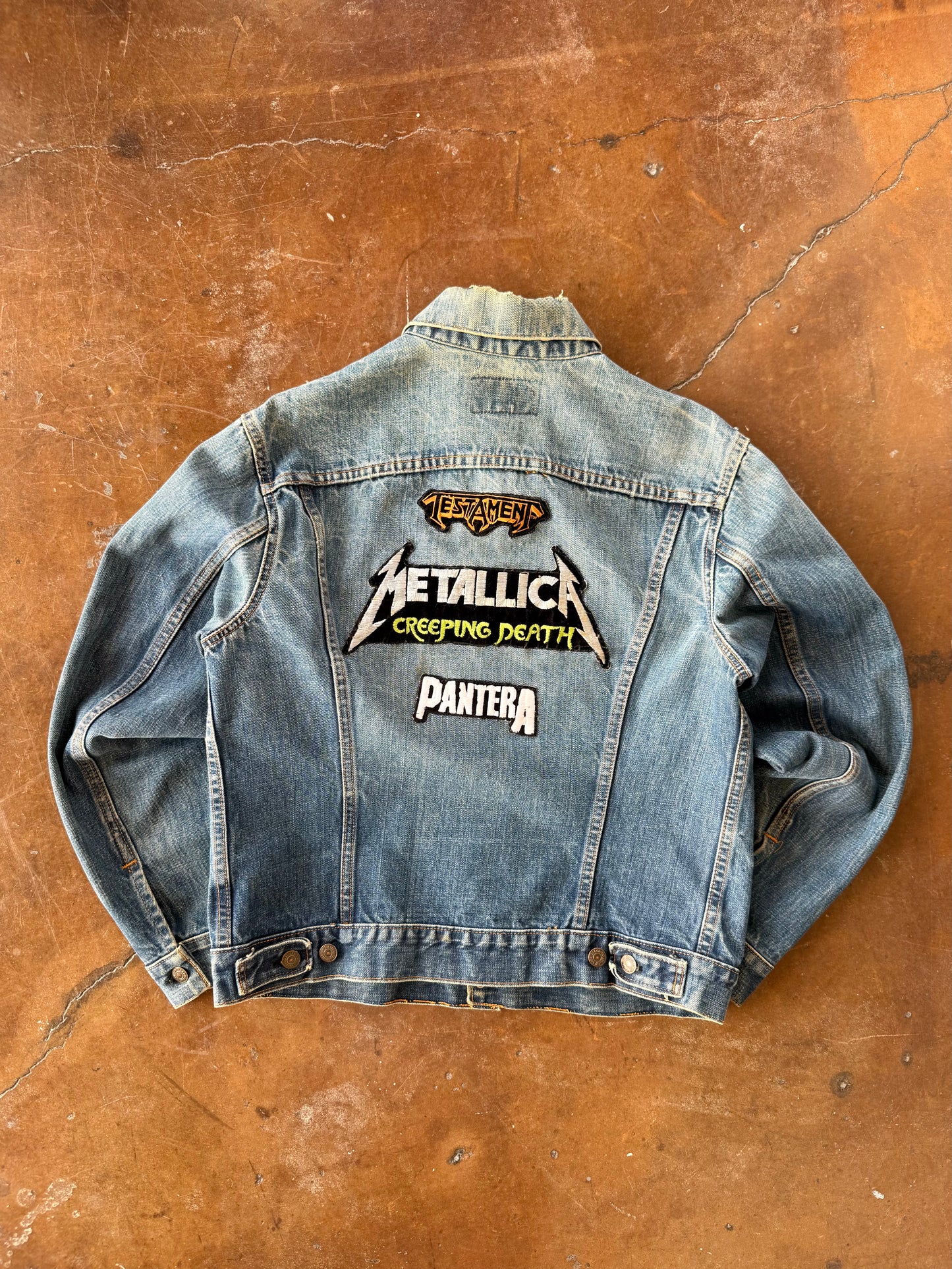 80s Type 3 Levi's band patchwork jacket (LARGE)