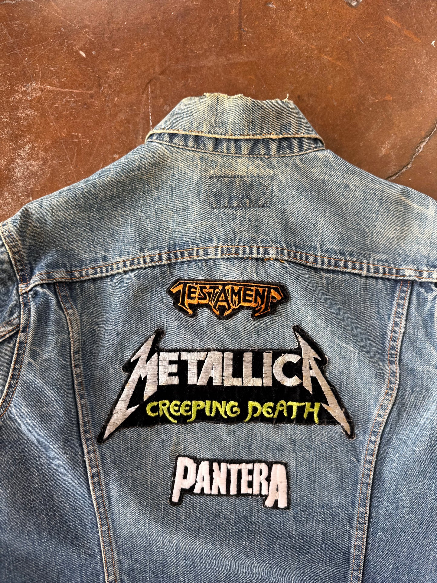 80s Type 3 Levi's band patchwork jacket (LARGE)