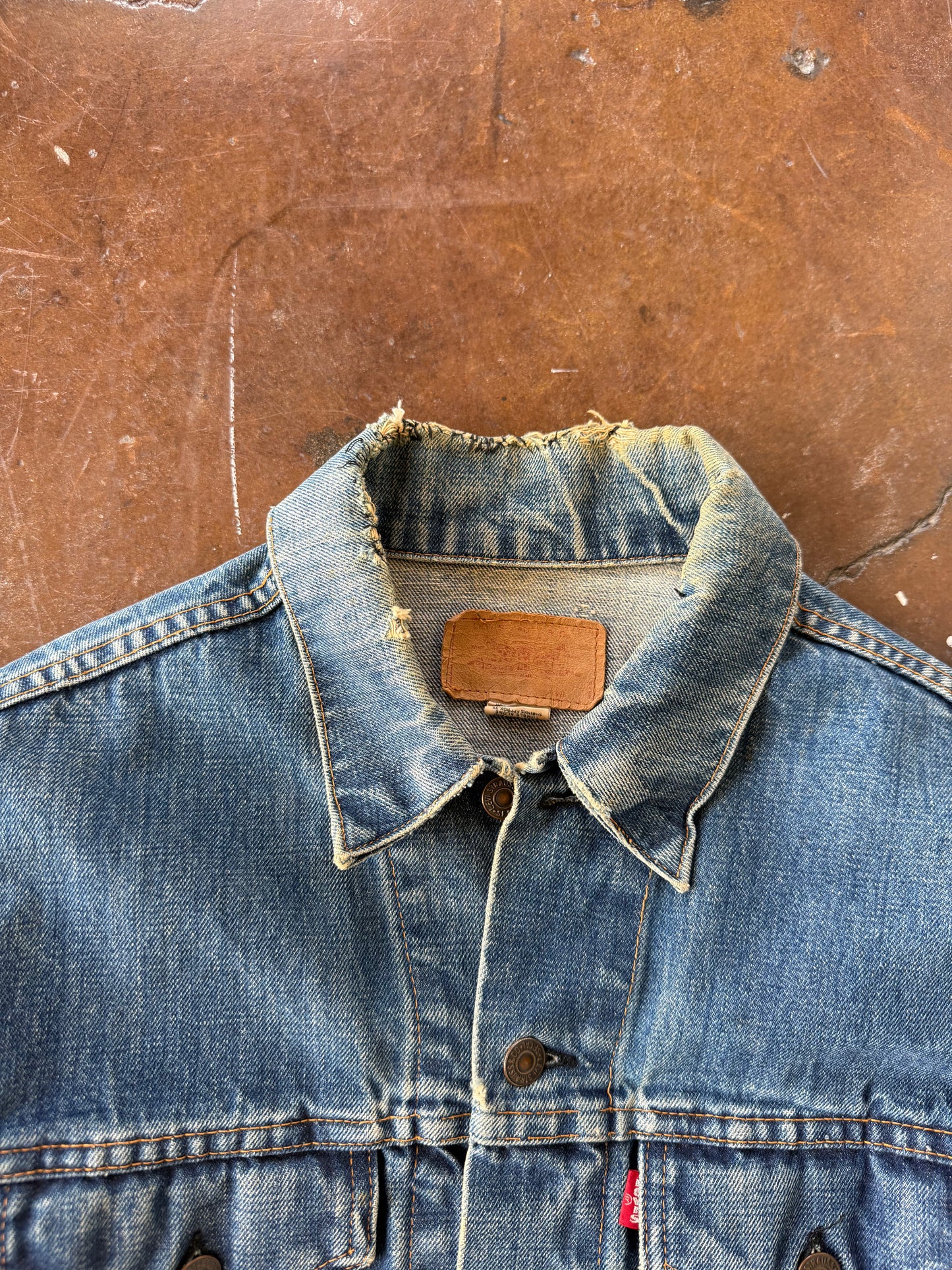 80s Type 3 Levi's band patchwork jacket (LARGE)